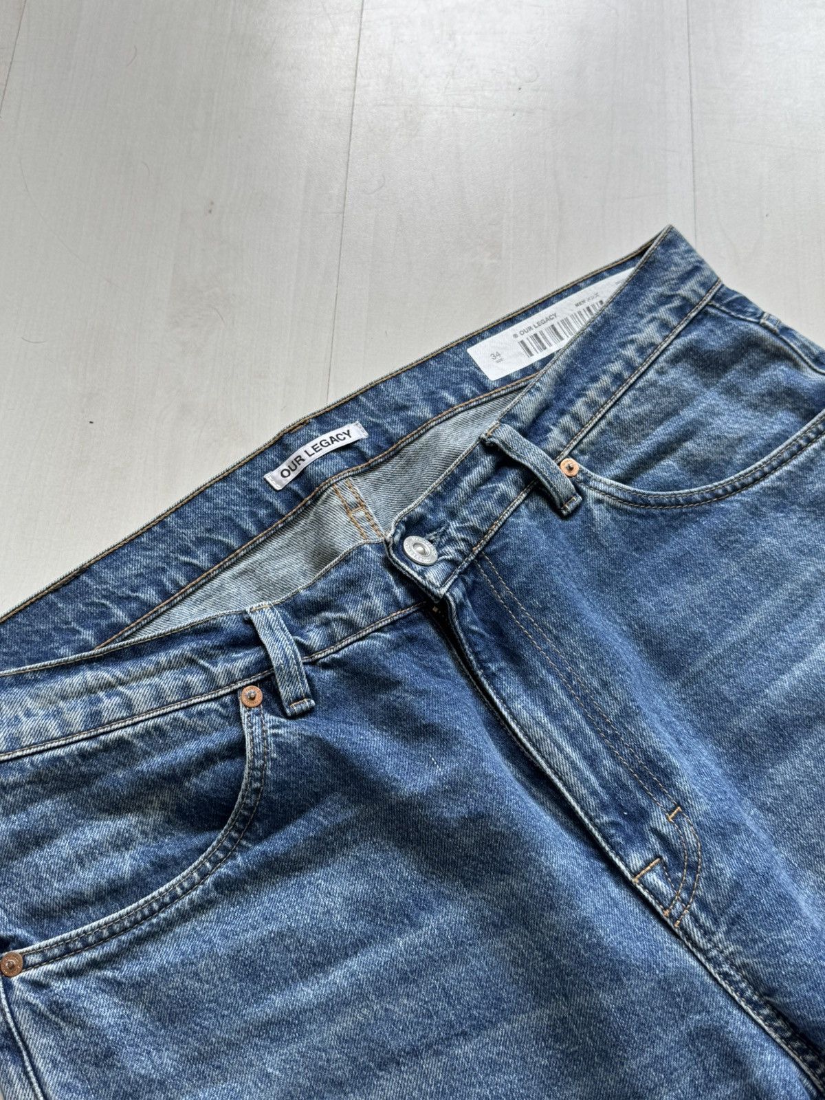 Our Legacy Our Legacy Sabot Cut Jeans 34 Coastal Wash Size US 34 / EU 50 - 8 Thumbnail