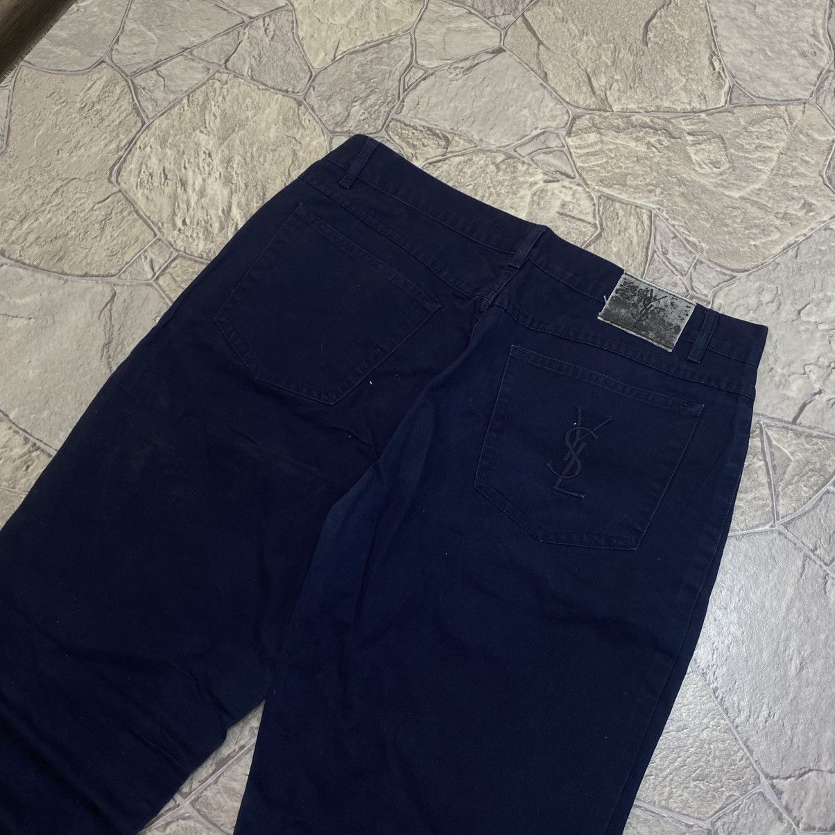 Yves Saint Laurent Vintage Yves Saint Laurent Baggy Jeans YSL Embroidered Logo Size US 36 / EU 52 - 3 Thumbnail