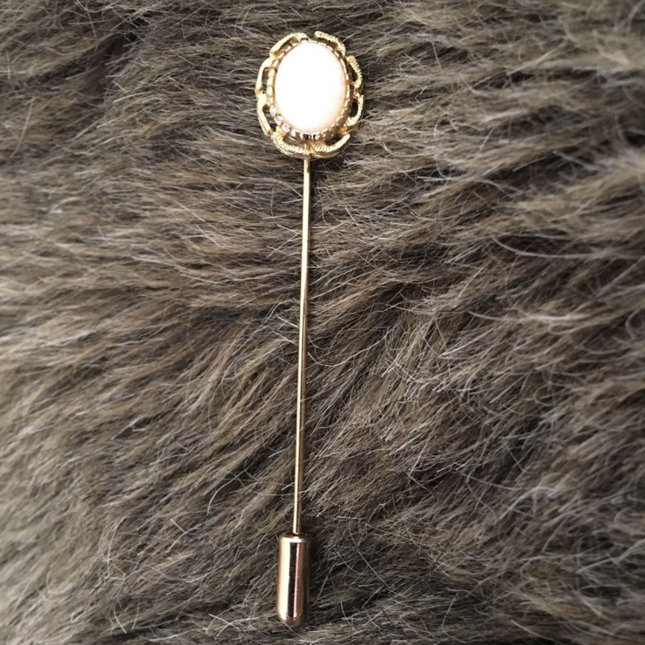 Vintage Vintage antique oval opal cabochon stick pin hat pin Size ONE SIZE - 2 Thumbnail