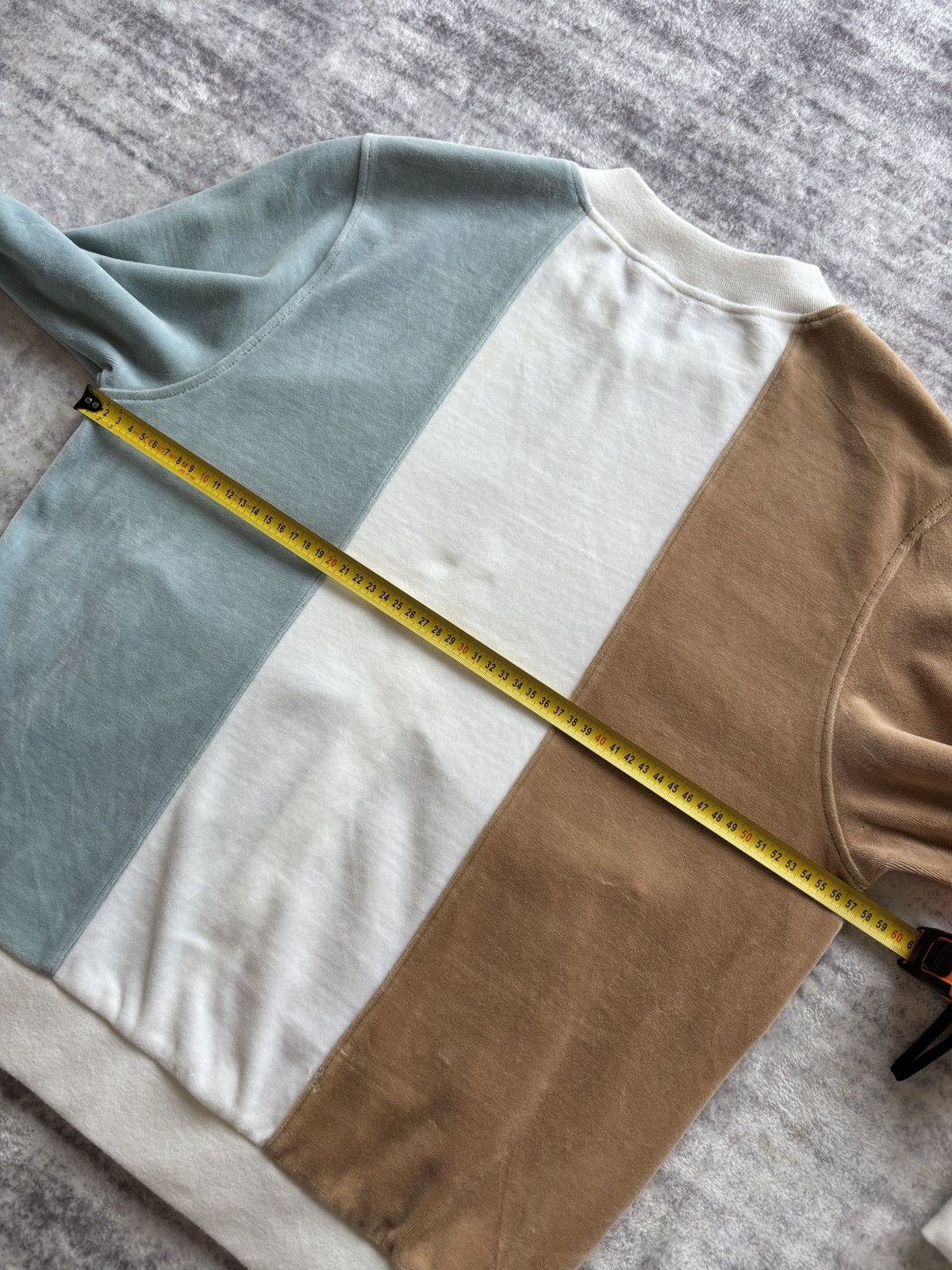 Supreme SS18 Supreme Velour Zip Up Jacket Tan Blue Small 2018 Size US M / EU 48-50 / 2 - 11 Thumbnail