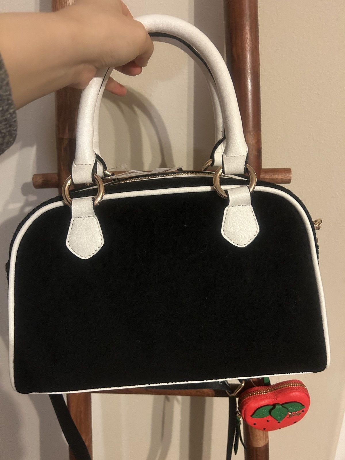 Juicy Couture Juicy Couture Sweet N Juicy Apple Satchel Bag Liquorice Size ONE SIZE - 4 Thumbnail