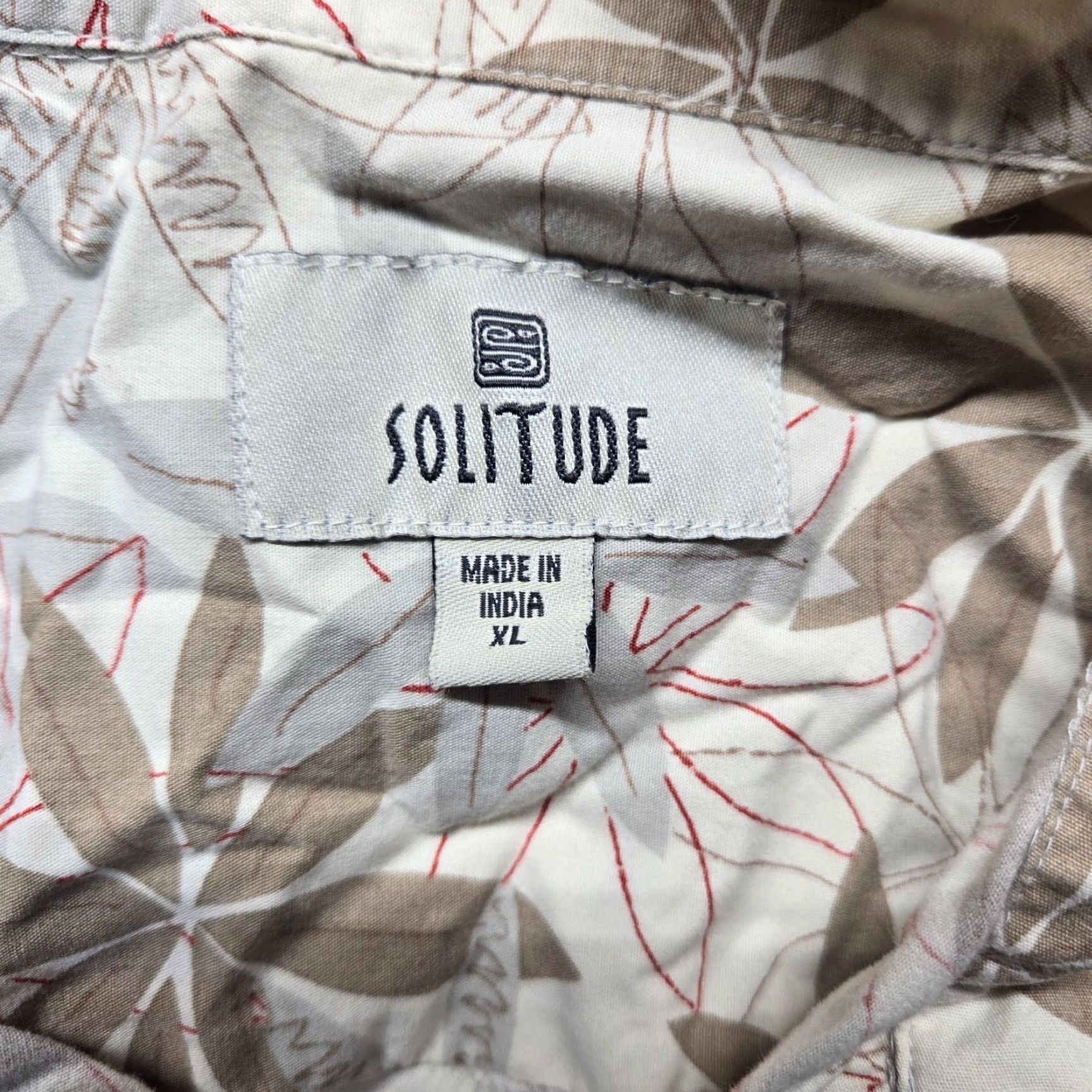 Vintage VINTAGE Solitude Shirt Palm Tree Button-Up Pocket Adult Men XL Beige Hawaiian Shirt Size US XL / EU 56 / 4 - 3 Thumbnail