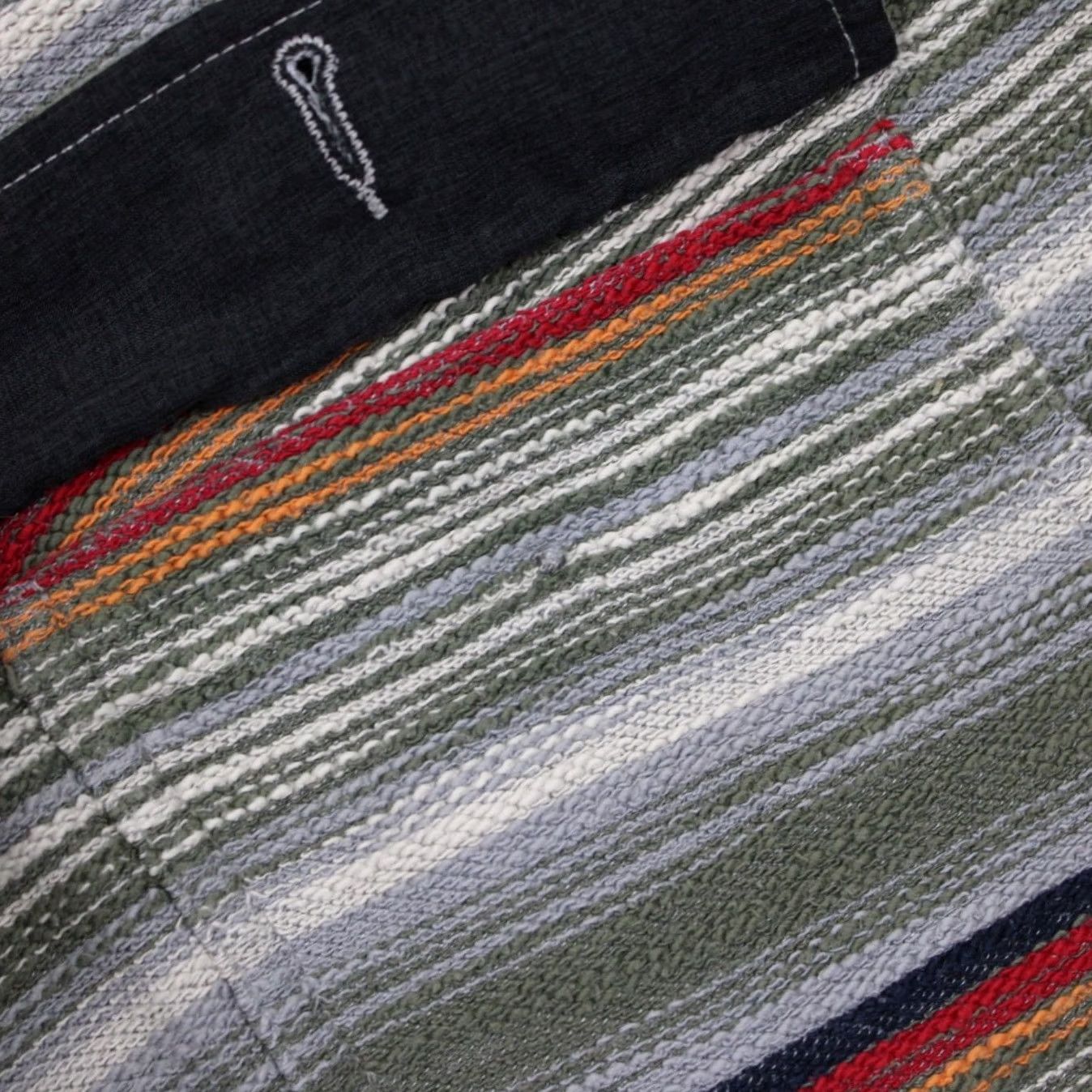 Vissla Vissla Mens Small Shorts 8" Inseam Gray/Green/Red/Yellow Cotton/Poly Casual Pockets Navy Slashed Pocket Striped Beach Outdoor Vintage: No Size US 29 - 7 Thumbnail