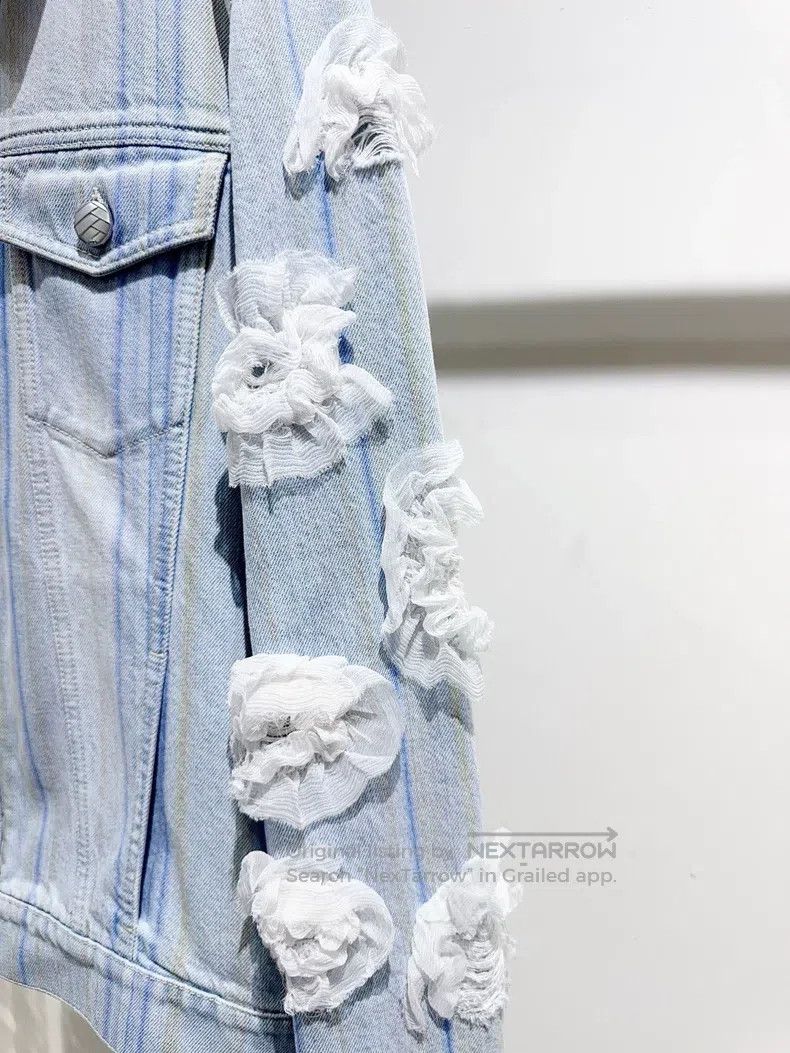 Chanel Chanel Waterfall series camelia denim jacket Size S / US 4 / IT 40 - 2 Thumbnail