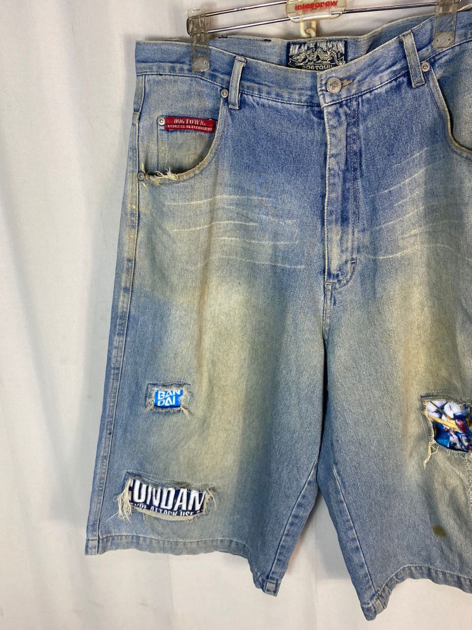 Dogtown Dogtown black dragon distressed denim jeans short pants Size US 35 - 9 Thumbnail