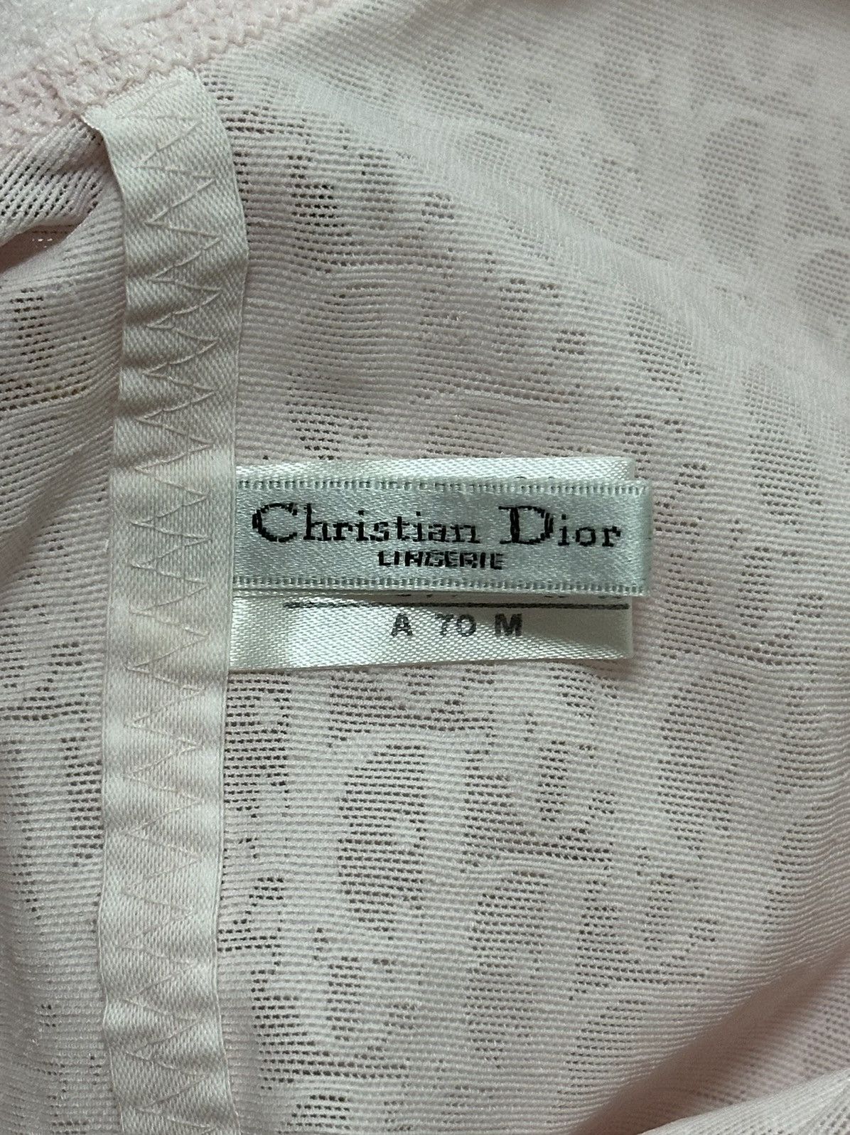 Dior CHRISTIAN DIOR "DIOR" Logo Trotter Sheer Bodysuit Size M / US 6-8 / IT 42-44 - 6 Thumbnail
