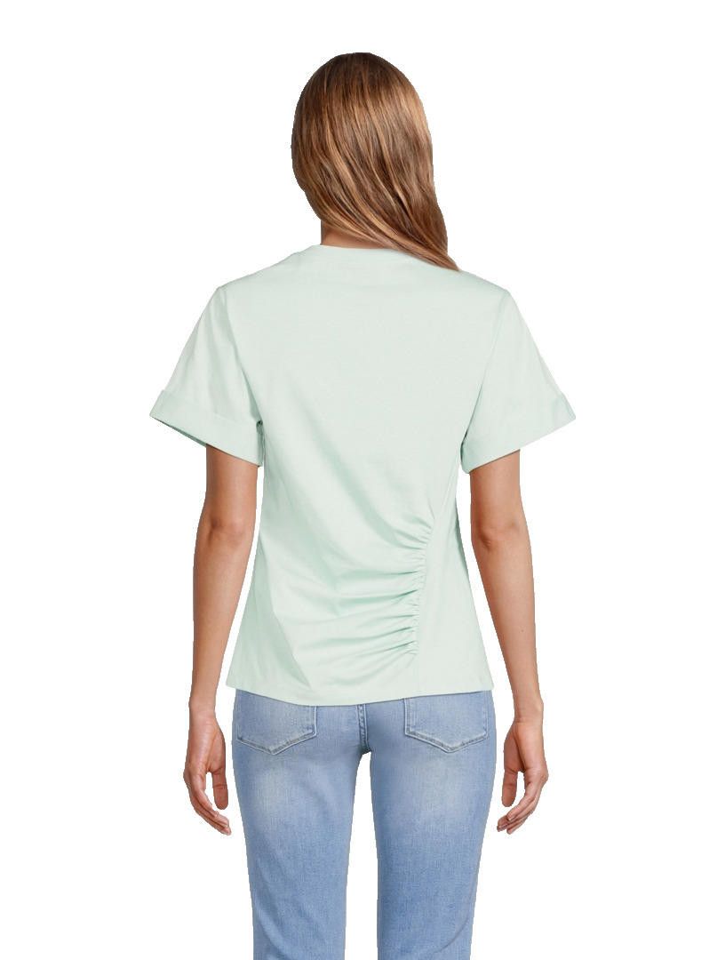 3.1 Phillip Lim 3.1 Phillip Lim Women Large Green Gathered Jersey T-Shirt Size L / US 10 / IT 46 - 5 Thumbnail