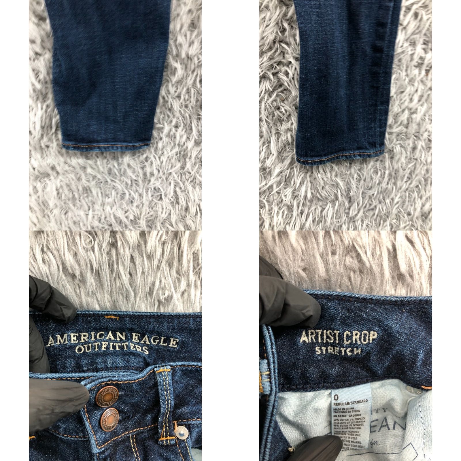 American Eagle Outfitters American Eagle Outfitters Artist Crop Jeans Size 0 Womens Medium Wash Blue Stretch Jeans Size 25" / US 0 / IT 36 - 8 Thumbnail