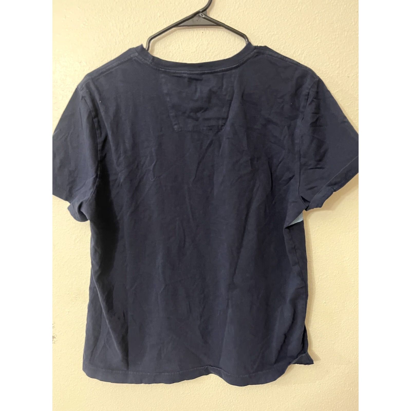Nautica VINTAGE Nautica Shirt Men M Blue Short Sleeve Crew Neck Pocket 95% Cotton 5% Spandex Logo Beach Classic Size US M / EU 48-50 / 2 - 2 Thumbnail