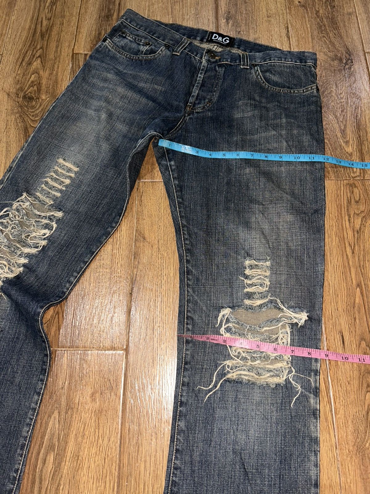 Tornado Mart Dolce & Gabbana D&G Distressed Flared Denim Jeans Size 34" / US 12 / IT 48 - 23 Thumbnail