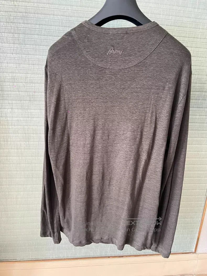 Brioni Brioni Linen Long Sleeve Casual Top Size US XL / EU 56 / 4 - 2 Thumbnail
