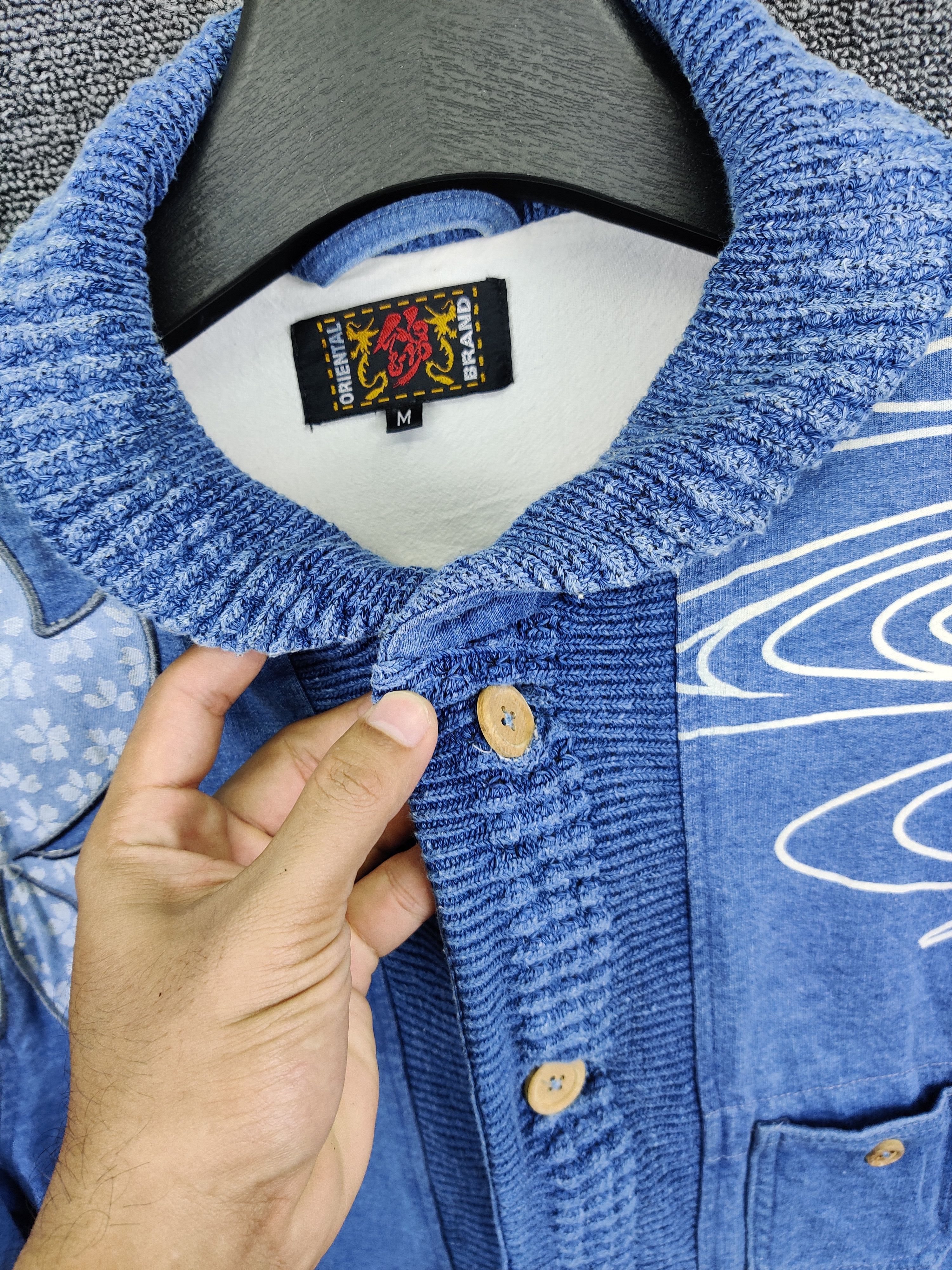 Japanese Brand Oriental Brand Nishiki Cherry Blossom Denim Button Jacket Size US M / EU 48-50 / 2 - 8 Thumbnail