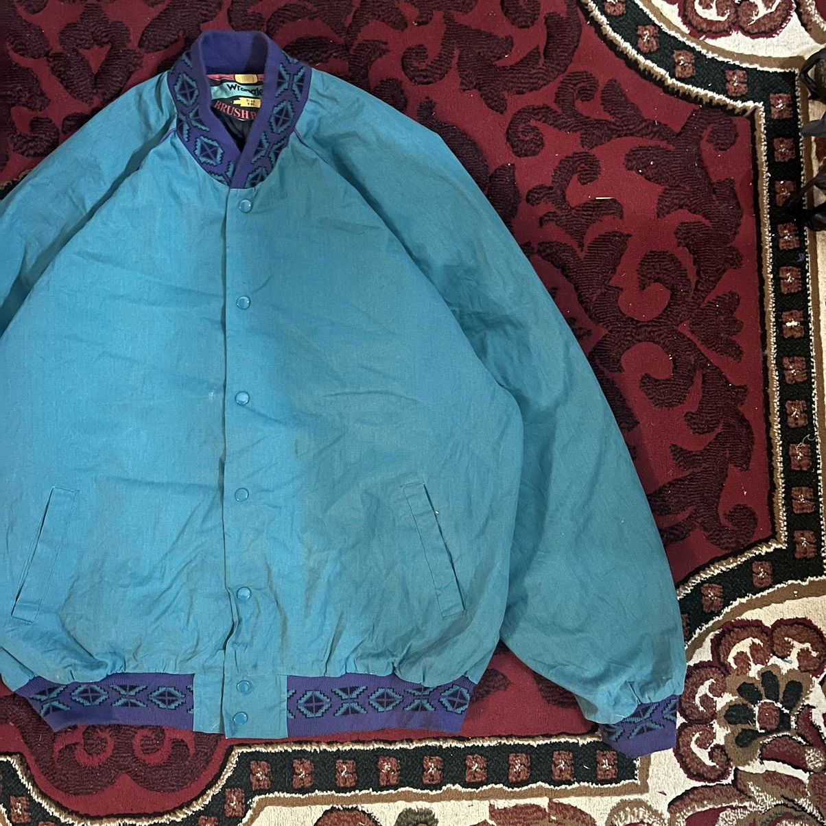 Vintage Bomber Jacket Wrangler Vintage 80s Size US XXL / EU 58 / 5 - 7 Thumbnail