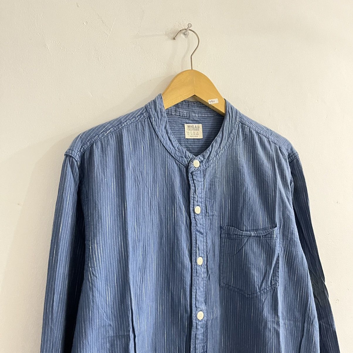 Japanese Brand Whoau - Striped Longsleeve Shirt Size US L / EU 52-54 / 3 - 3 Thumbnail