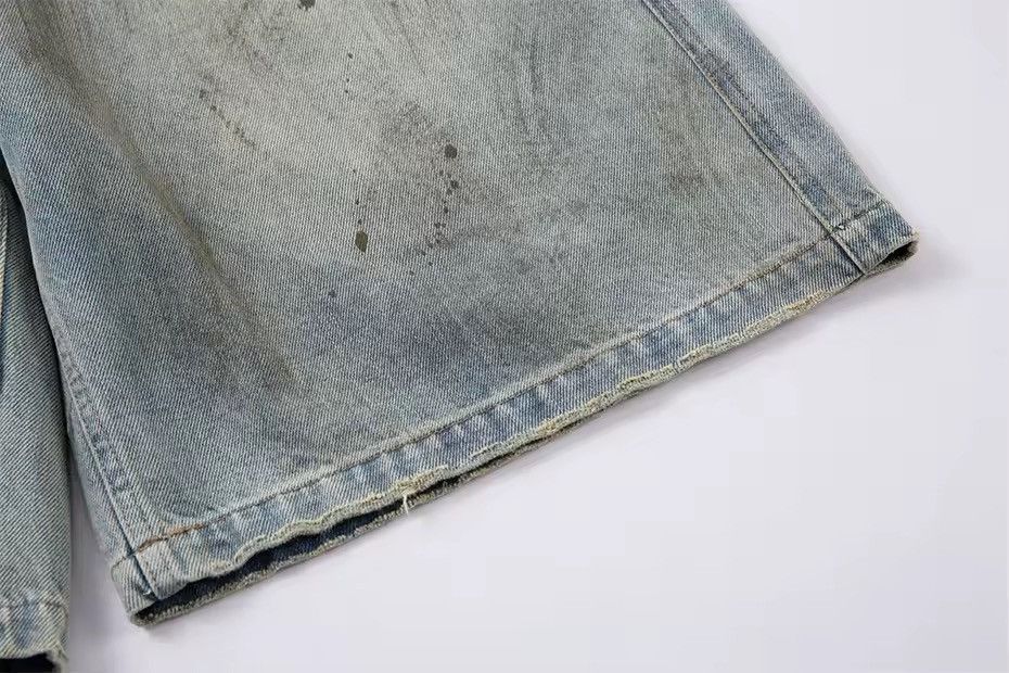 Other Retro Vintage Style Baggy Washed Ripped Y2k Shorts Size US 33 - 11 Thumbnail