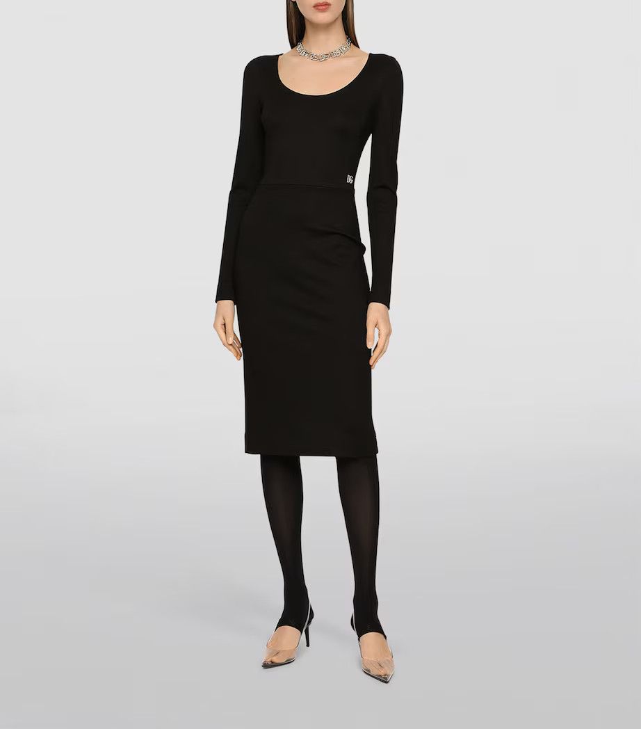 Dolce & Gabbana o1y0825 Midi Dress in Black Size XS / US 0-2 / IT 36-38 - 3 Thumbnail