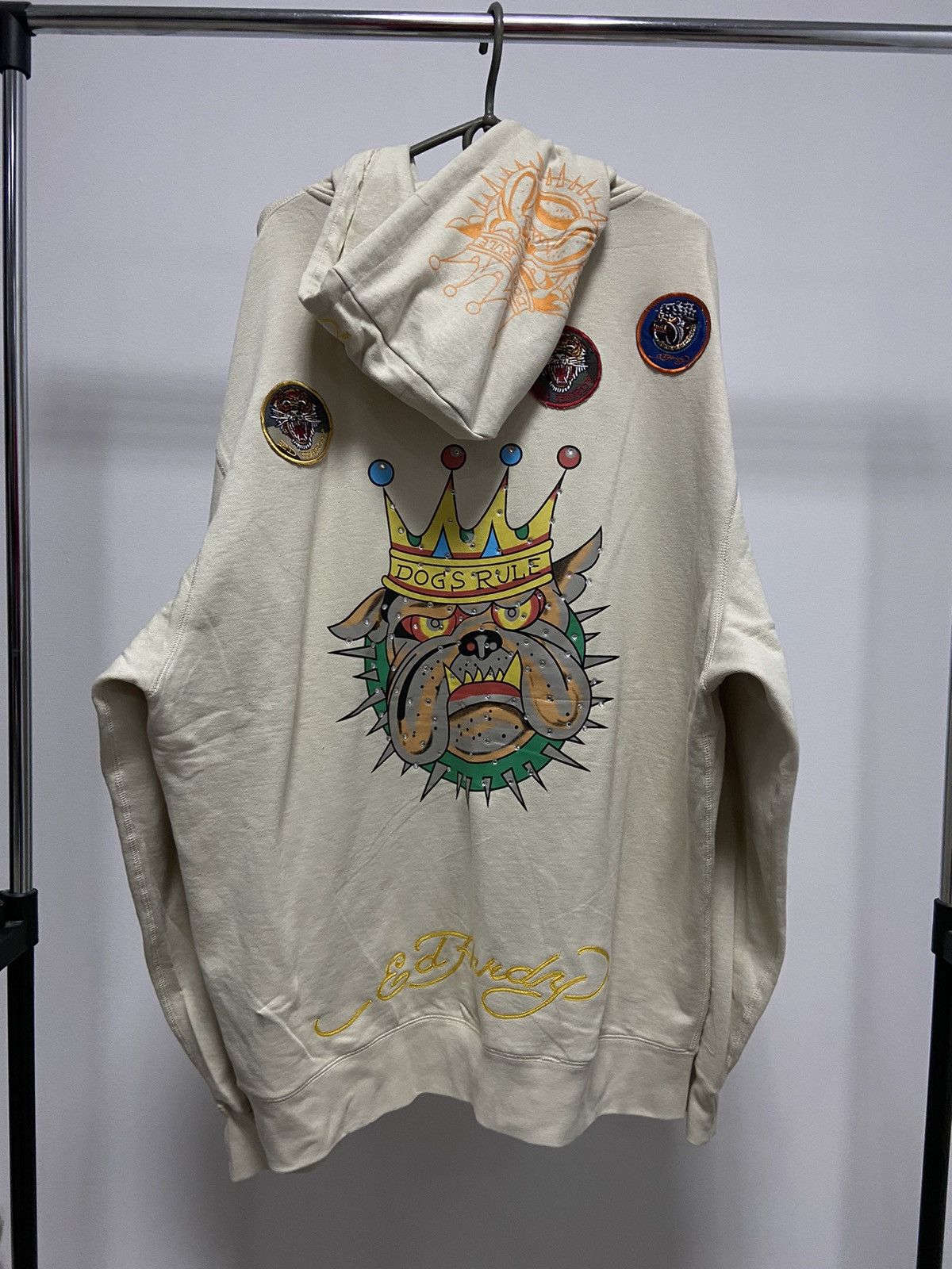 Christian Audigier × Ed Hardy × Vintage Ed hardy Vintage Hoodie Big Logo dogs rule bulldog Size US XXL / EU 58 / 5 - 2 Thumbnail
