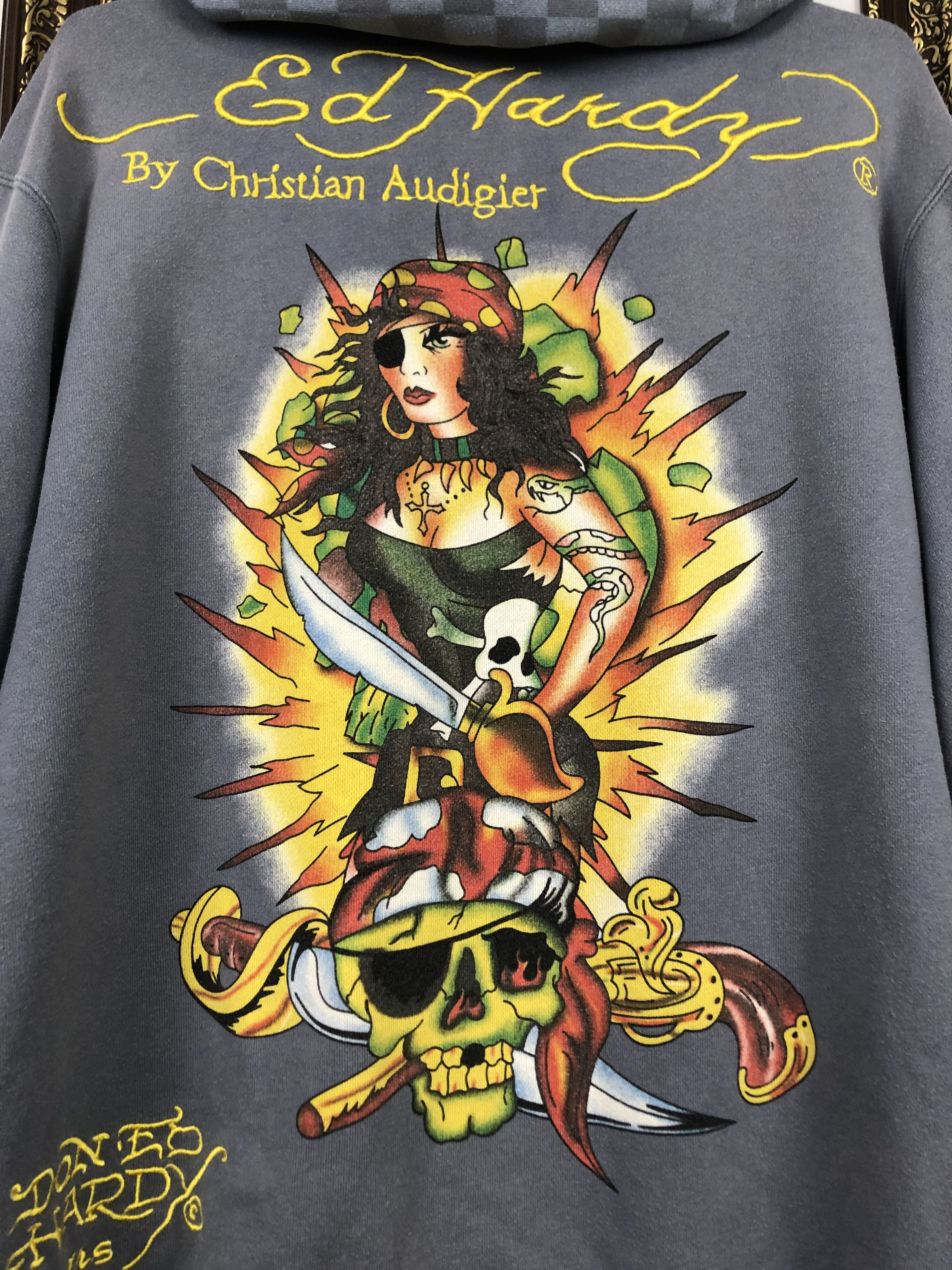 Ed Hardy × Vintage Vintage Ed Hardy Hoodie Jacket Rare Skull Hype Size US L / EU 52-54 / 3 - 18 Thumbnail