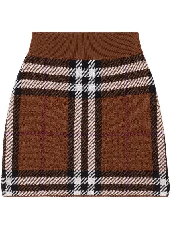 Burberry × Burberry Prorsum Burberry Exaggerated Check jacquard mini skirt Size 25" / US 0 / IT 36 - 1 Thumbnail