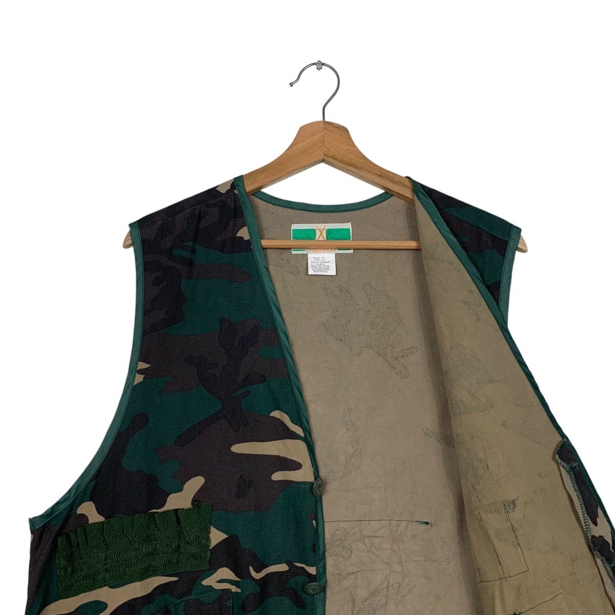 Vintage 90's GAME WINNER Sportswear Camo Hunting Vest #2443-C109 Size US L / EU 52-54 / 3 - 10 Thumbnail