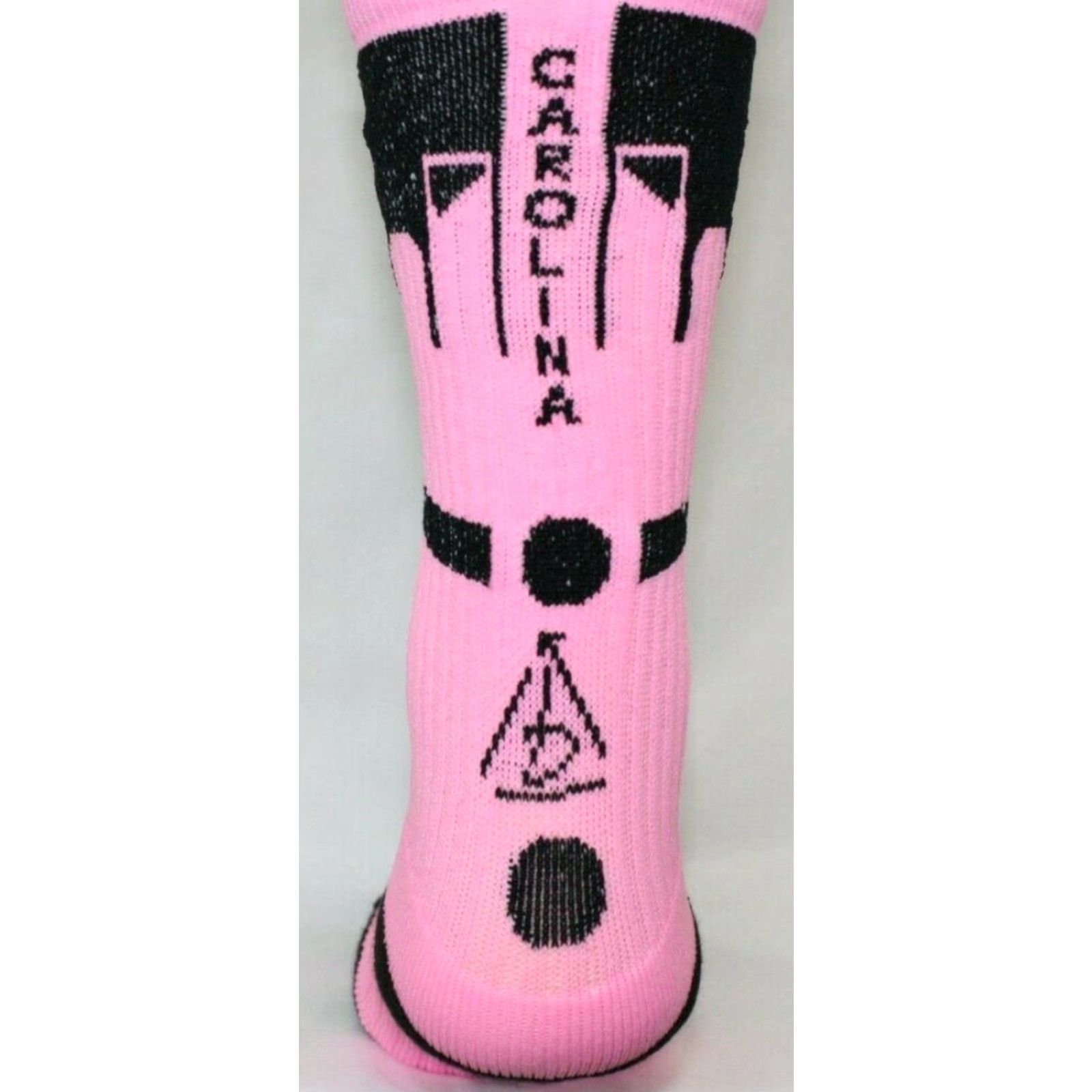 Vintage Rep It City Carolina Pink Black CoolMax Socks Mens M/L Athletic Sock Size ONE SIZE - 2 Thumbnail