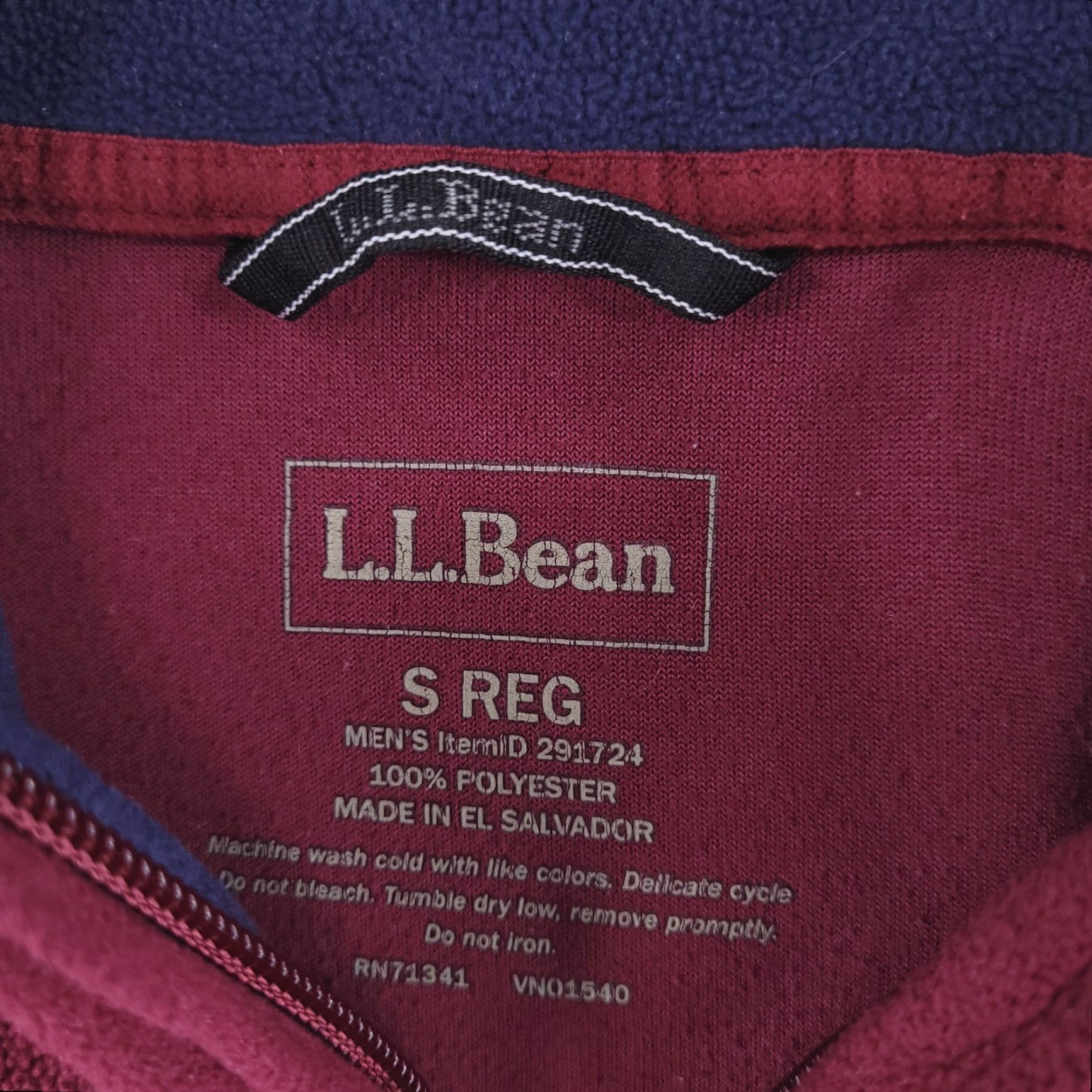 Vintage L.L. Bean Sweater Mens Small Red Quarter Zip Fleece Pullover Polyester Shirt Mens Red Pullover fleece sweater LLBean Size US S / EU 44-46 / 1 - 3 Thumbnail