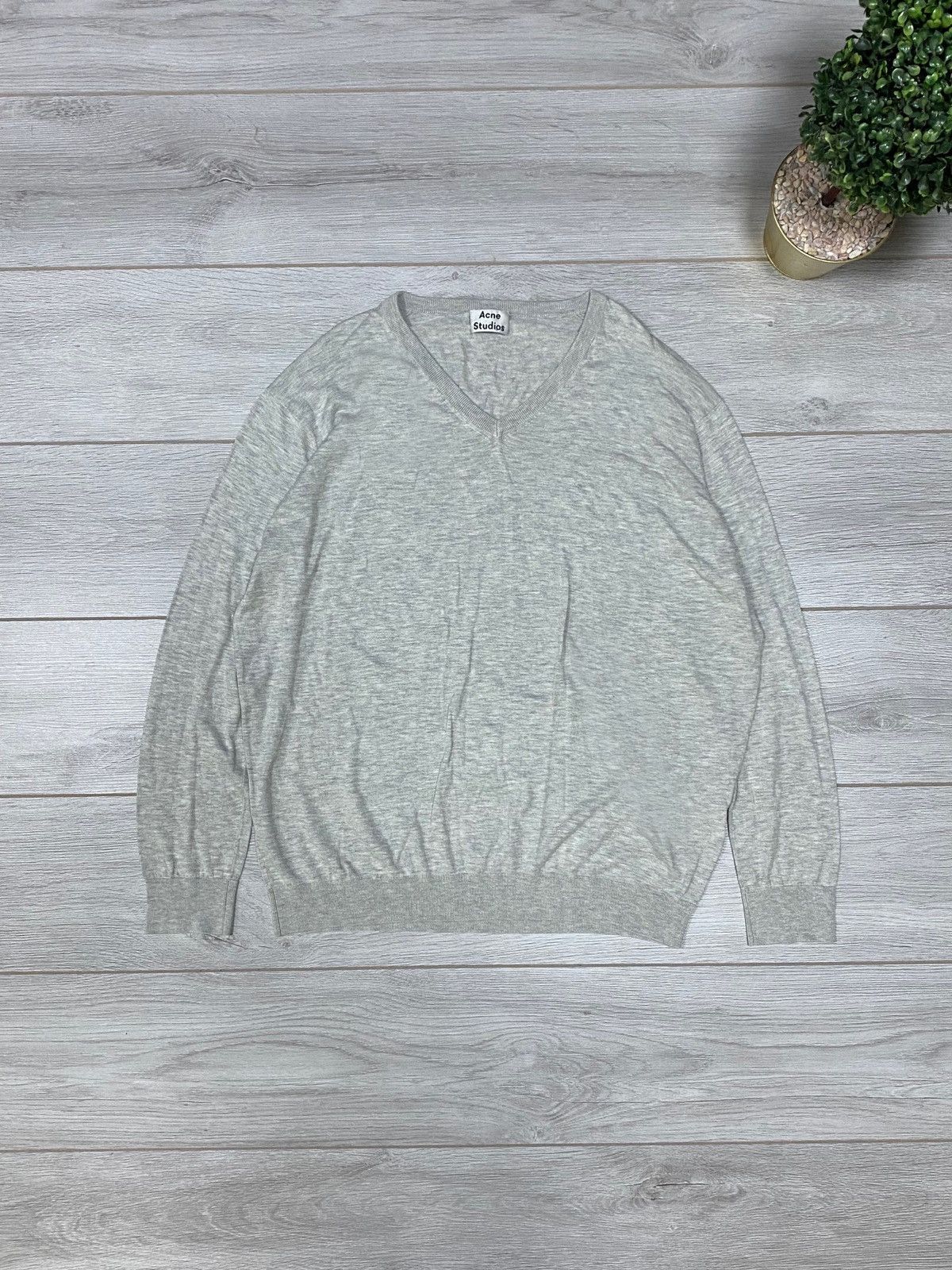 Acne Studios Acne Studiis Belatrix Fluid ss15 vintage v neck sweater Size US M / EU 48-50 / 2 - 1 Thumbnail