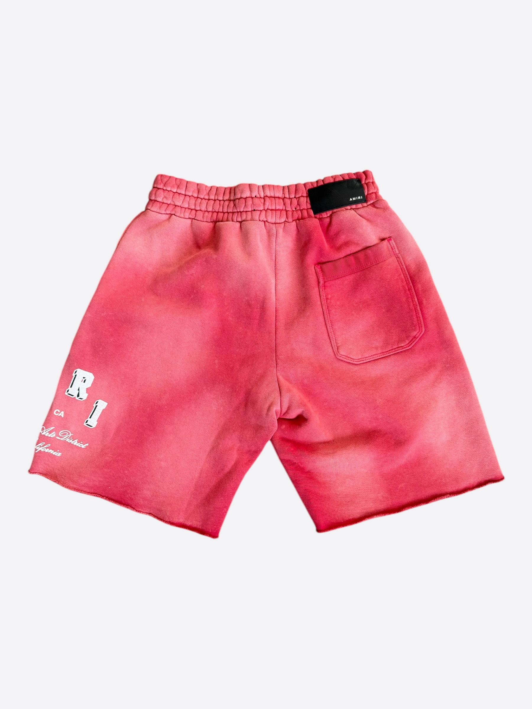 Amiri Amiri Red & White Collegiate Logo Shorts Size US 40 / EU 56 - 2 Thumbnail