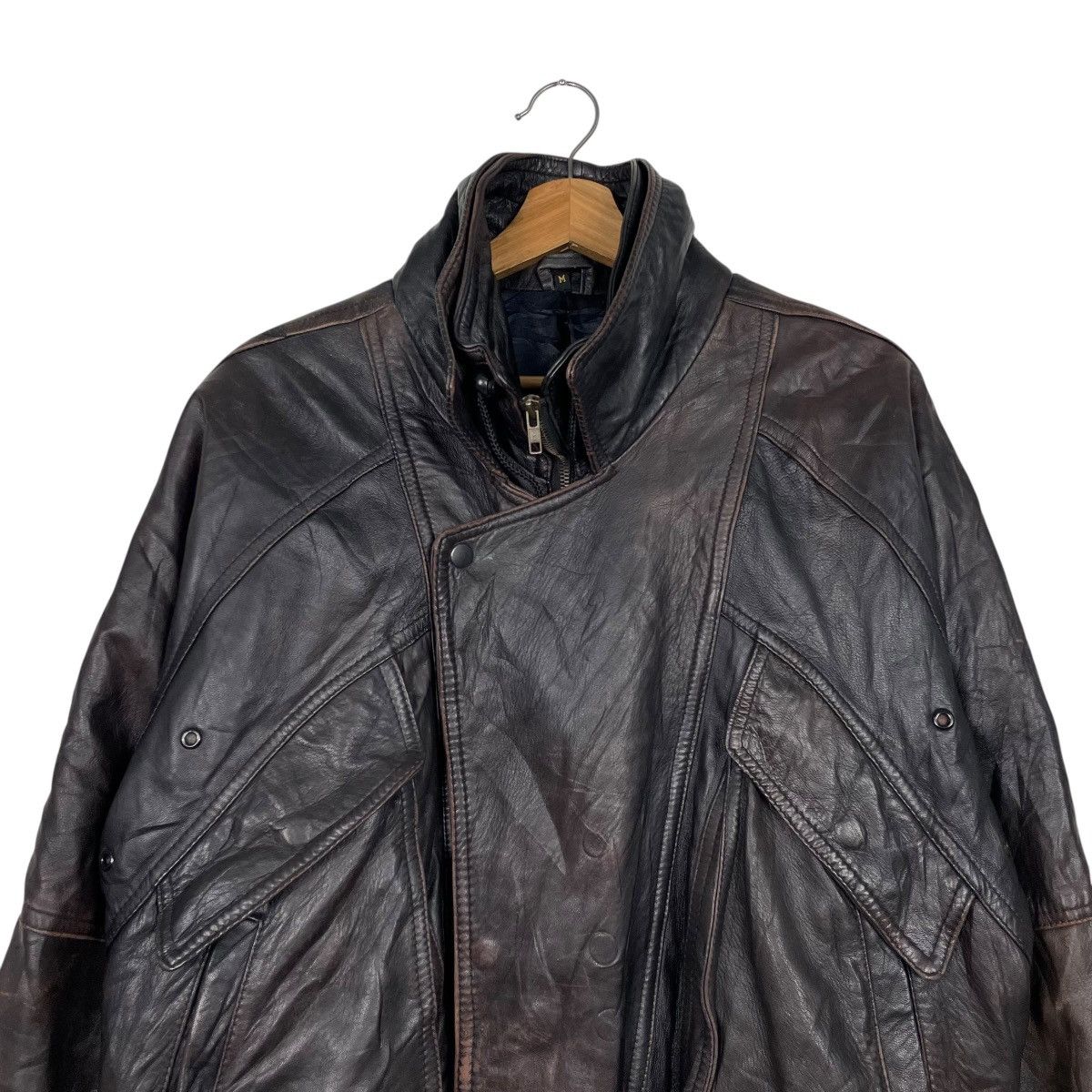 Japanese Brand Japanese Brand Motorcycle Riding Leather Jacket Size US M / EU 48-50 / 2 - 2 Thumbnail
