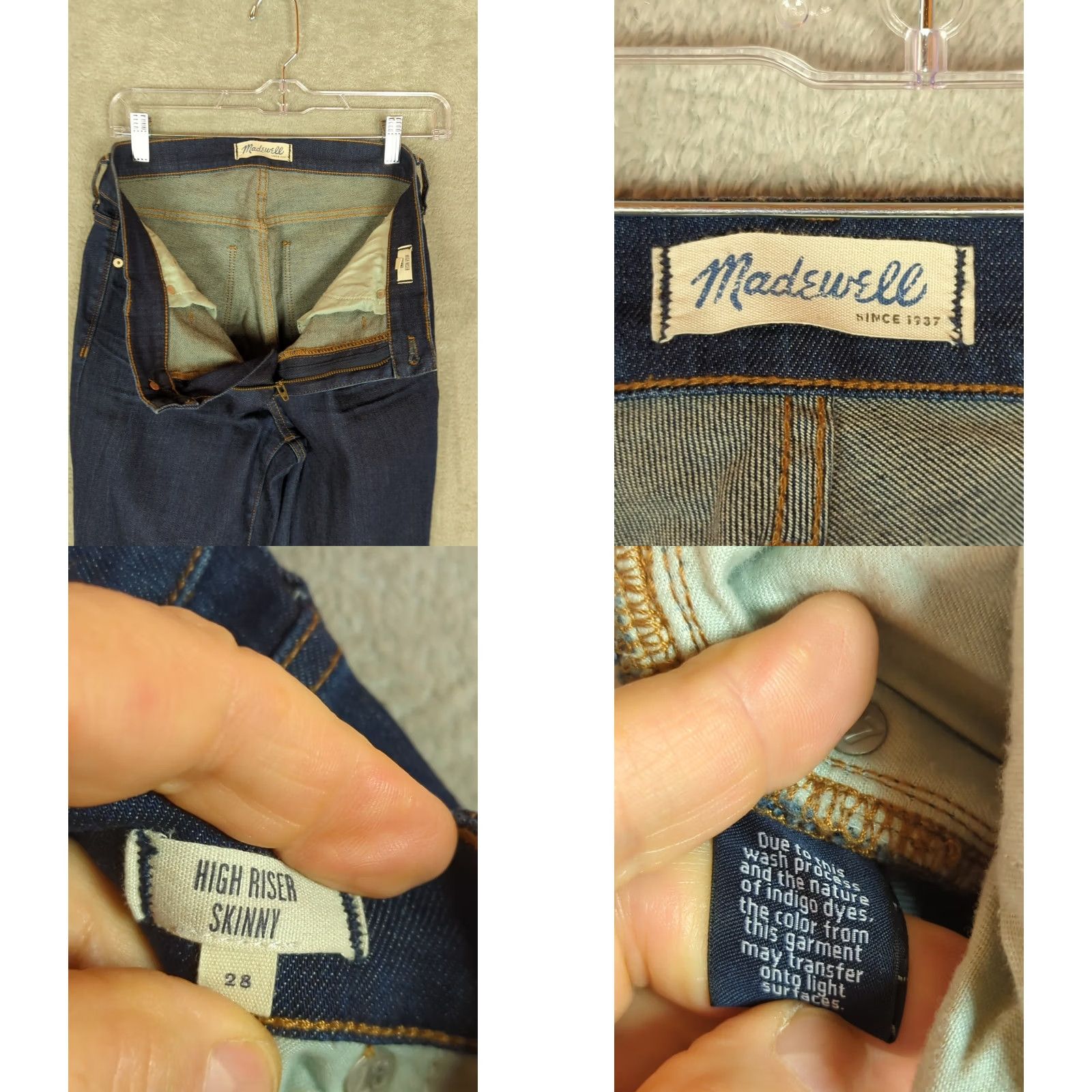 Madewell Madewell 10" High Rise Skinny Jeans Dark Wash 28 Slim Fit Cigarette Pencil Jeans Women Size 28" / US 6 / IT 42 - 9 Thumbnail