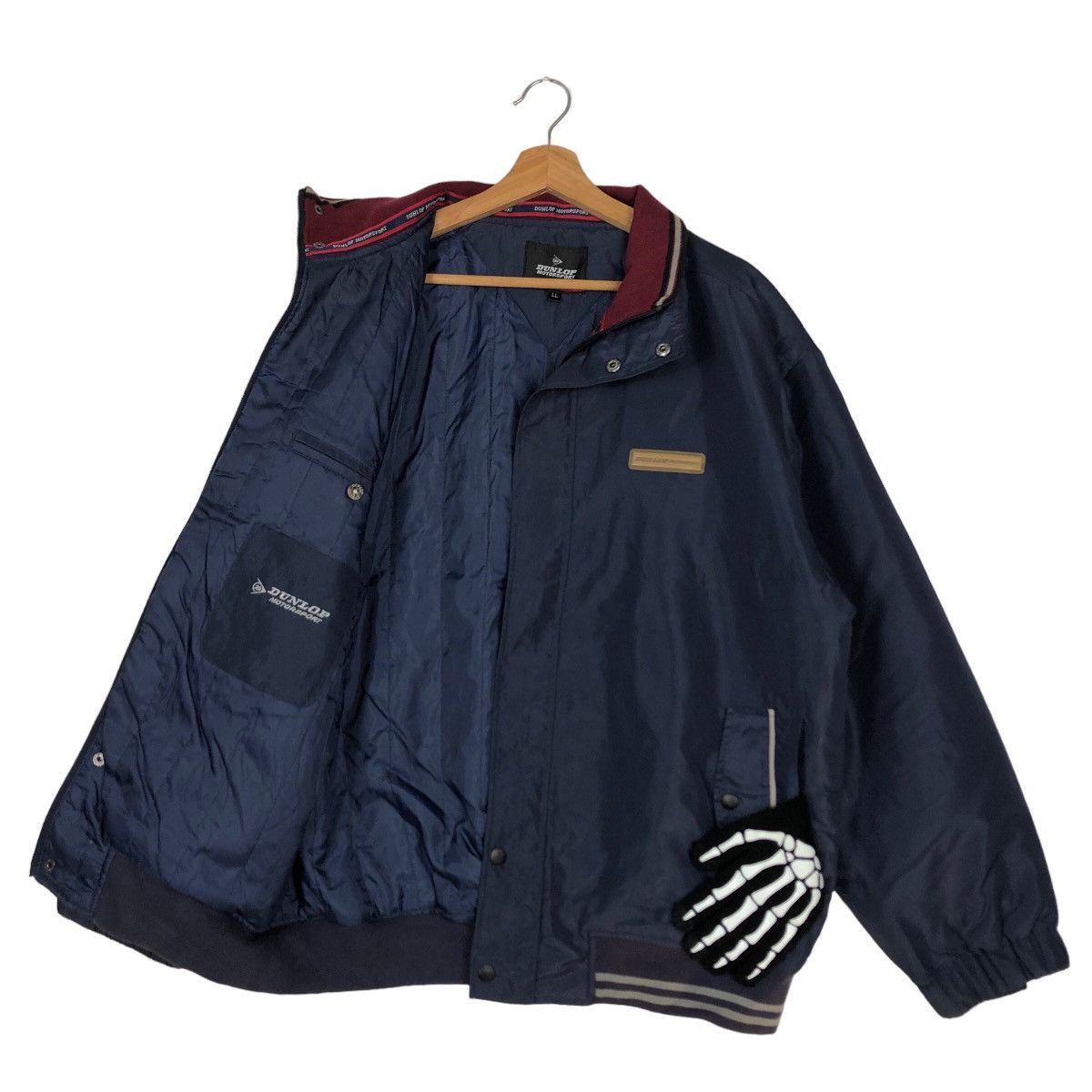Japanese Brand 🔥VINTAGE BOMBER JACKET DUNLOP RACING WORK WEAR BIG LOGO Size US M / EU 48-50 / 2 - 9 Thumbnail