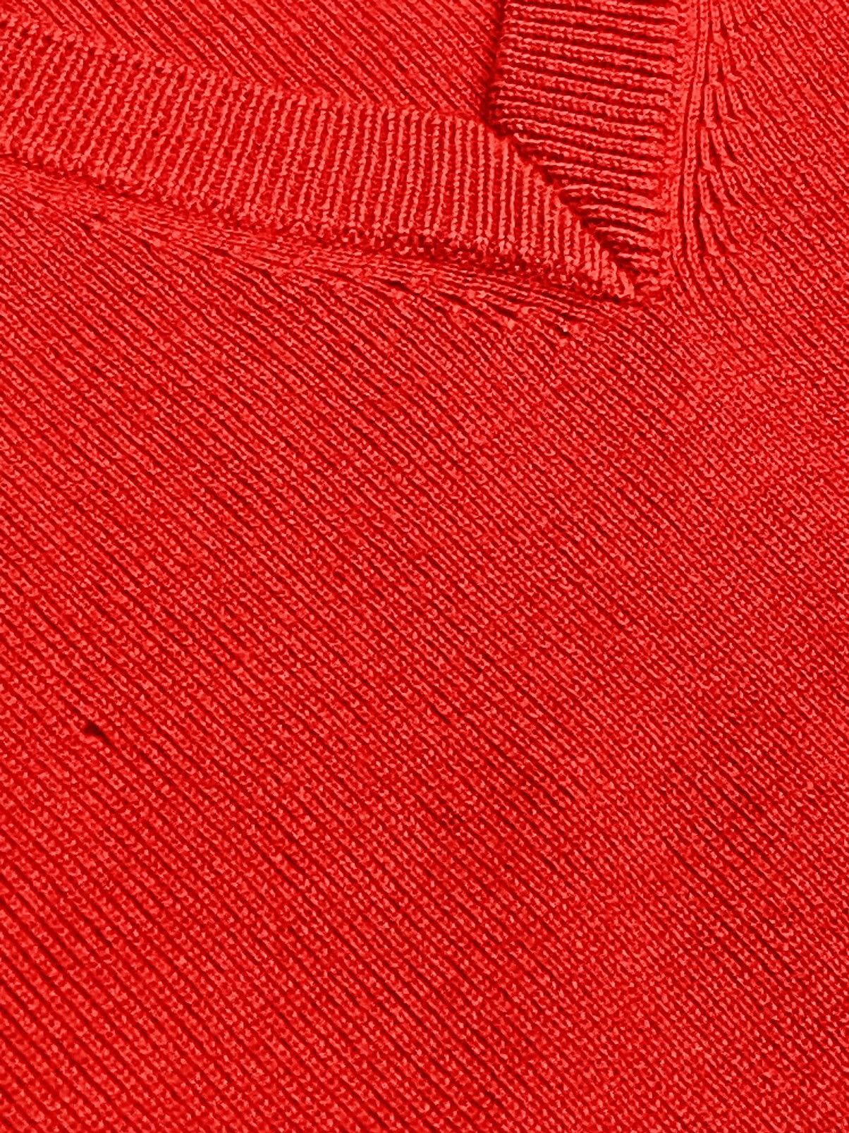 Comme des Garcons Red V-neck wool Jumper CDG Comme Des Garcons Size L / US 10 / IT 46 - 4 Thumbnail