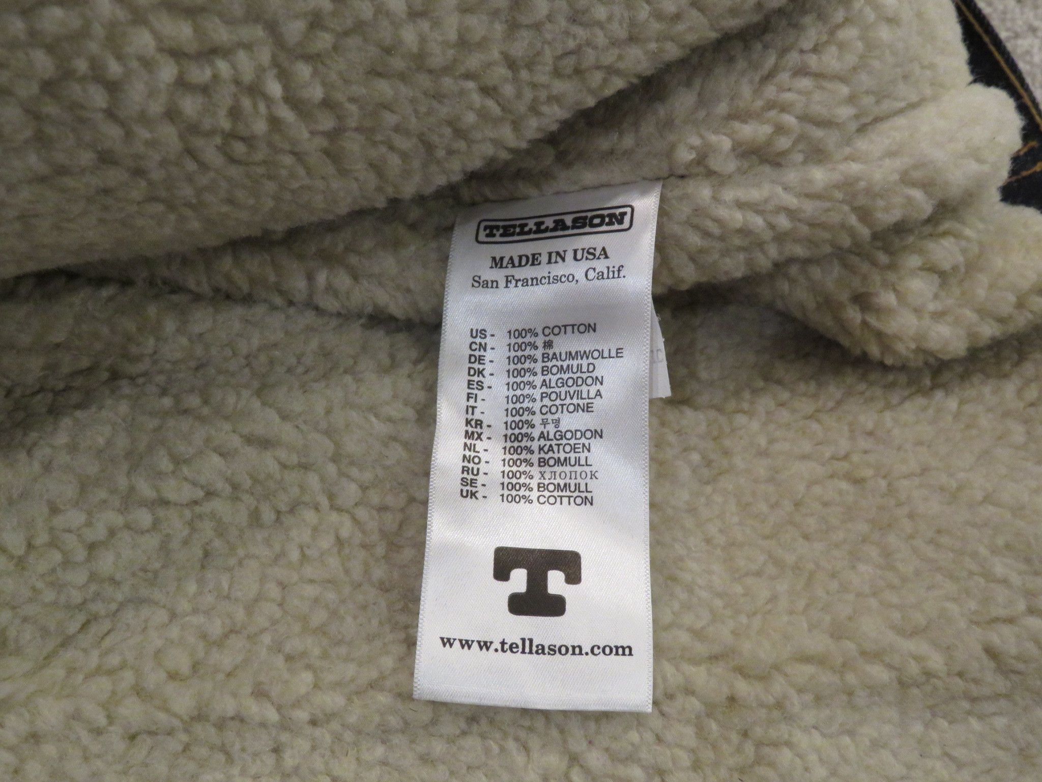 Tellason Tellason Sherpa Lined Denim Jacket White Oak, Large NWOT Size US L / EU 52-54 / 3 - 6 Thumbnail