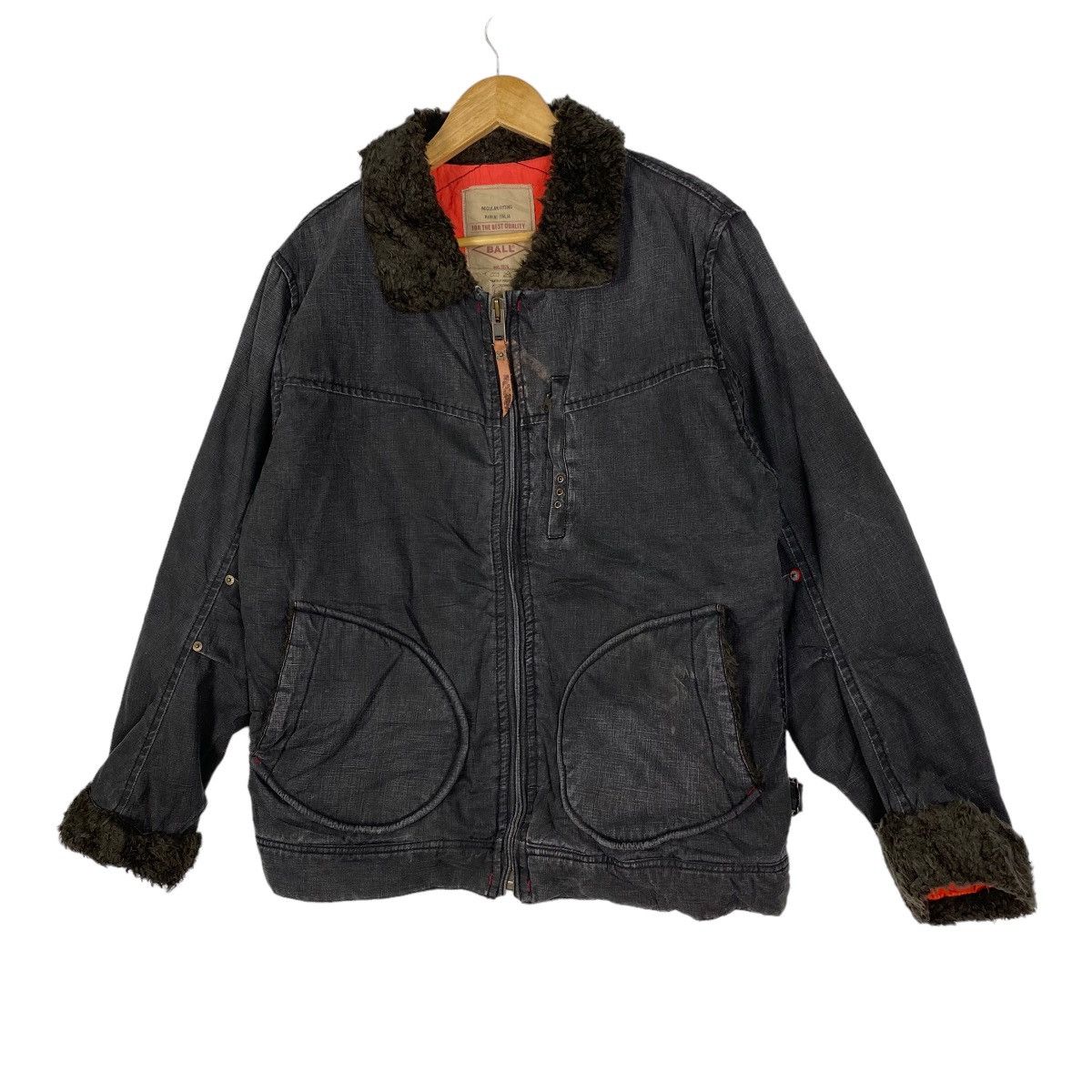 Japanese Brand VINTAGE BALL FUR COLLAR DETROIT JACKET Size US L / EU 52-54 / 3 - 3 Thumbnail