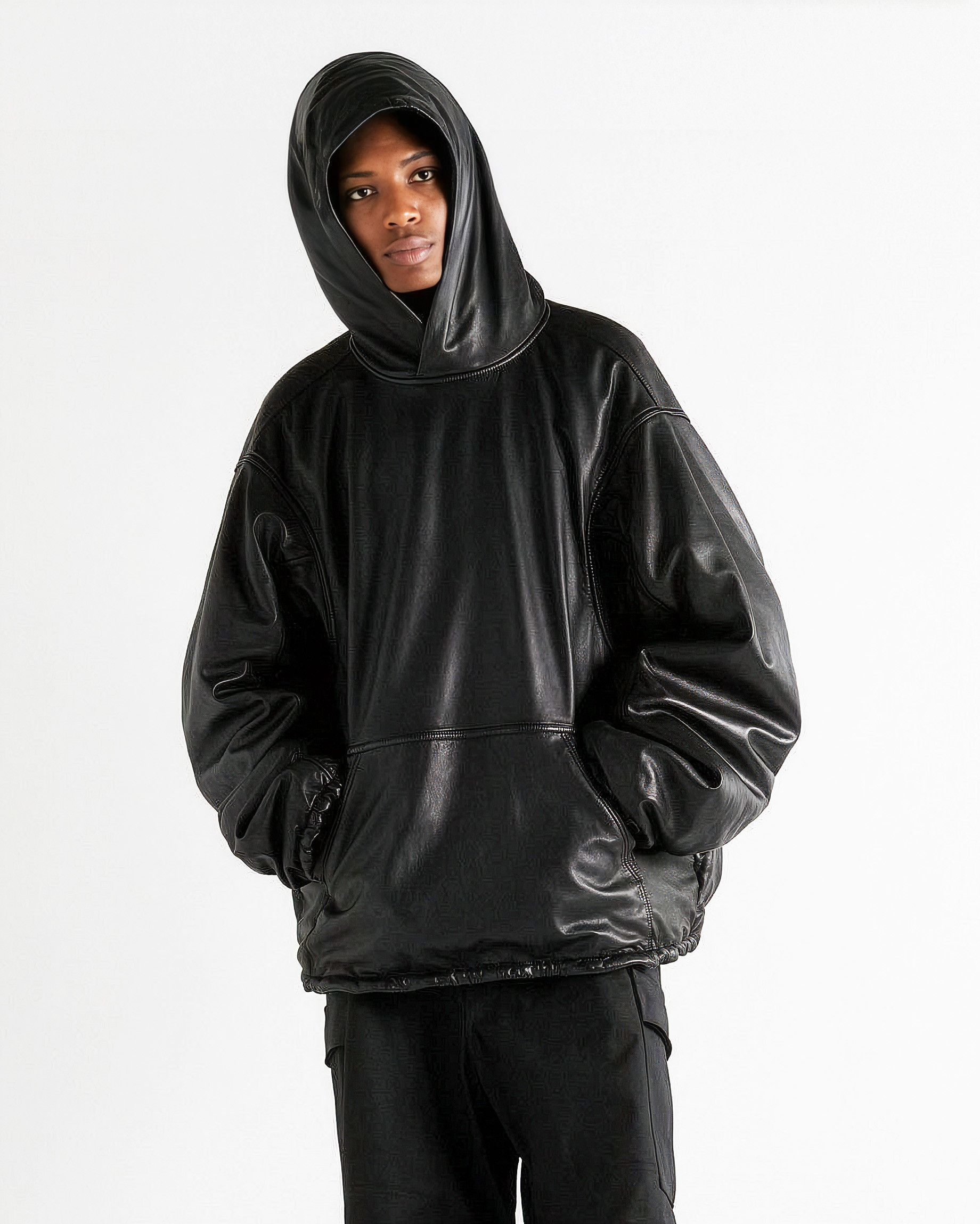 Balenciaga Oversized Full-Grain Leather Hoodie Size US M / EU 48-50 / 2 - 2 Thumbnail