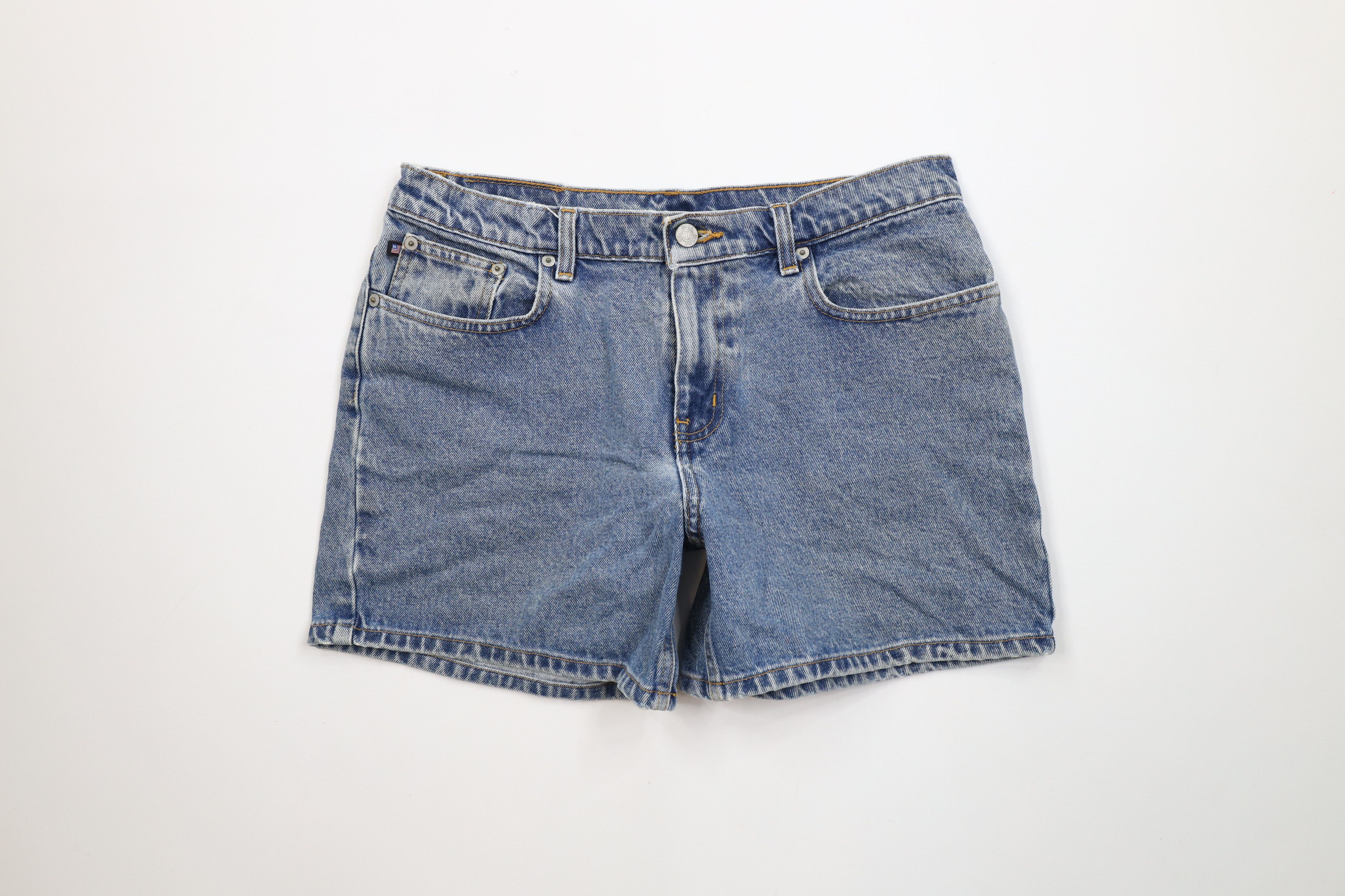 Ralph Lauren Vintage 90s Ralph Lauren Above Knee Denim Jean Shorts Jorts Size 30" / US 8 / IT 44 - 1 Thumbnail