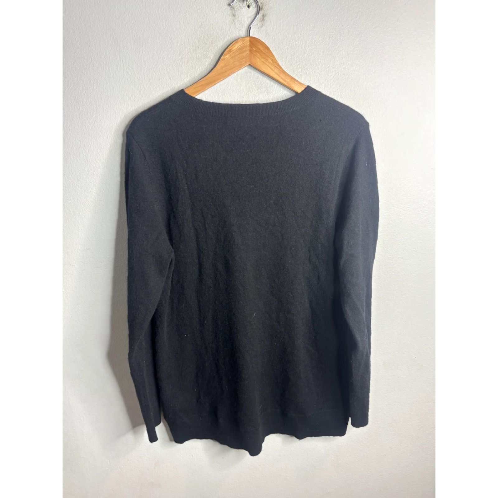Neiman Marcus Neiman Marcus Sweater Mens XL Black Cashmere Crewneck Pullover Knit Soft Classic Size US XL / EU 56 / 4 - 4 Thumbnail