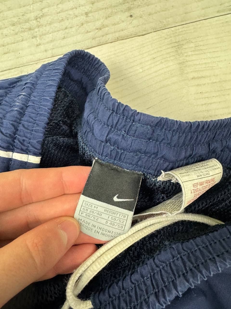 Vintage Nike Track Pants Nylon 00s Swoosh Striped Y2K
