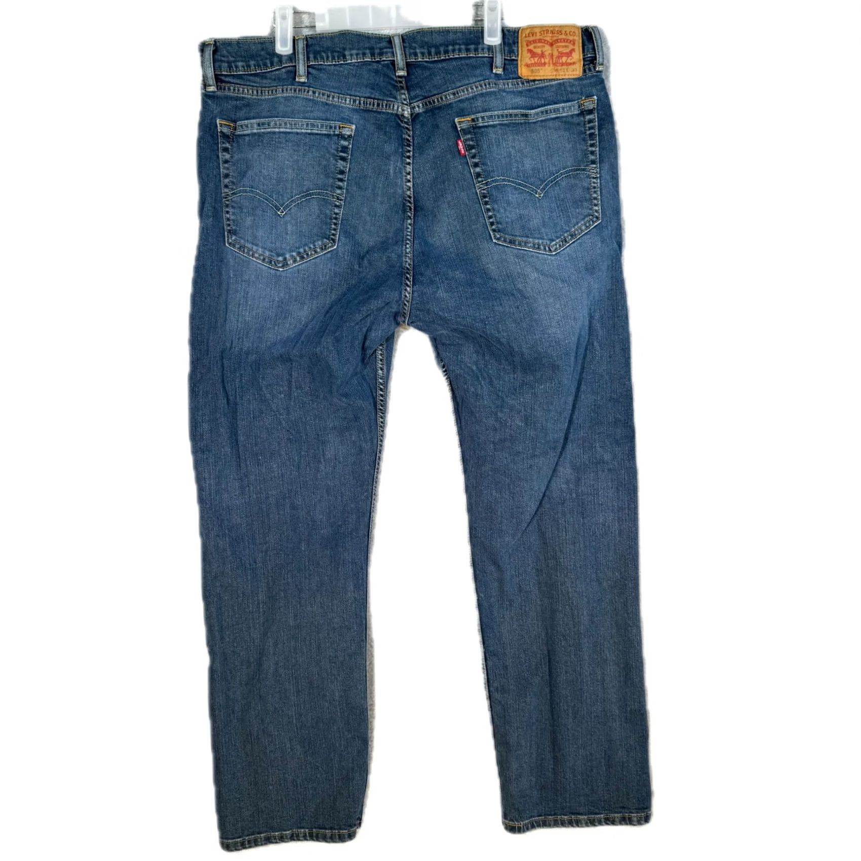 Levi's Levi's 505 Jeans Blue Denim Stretch Regular Fit Straight Leg 40 X 32 Mens M1730 Size US 40 / EU 56 - 2 Thumbnail