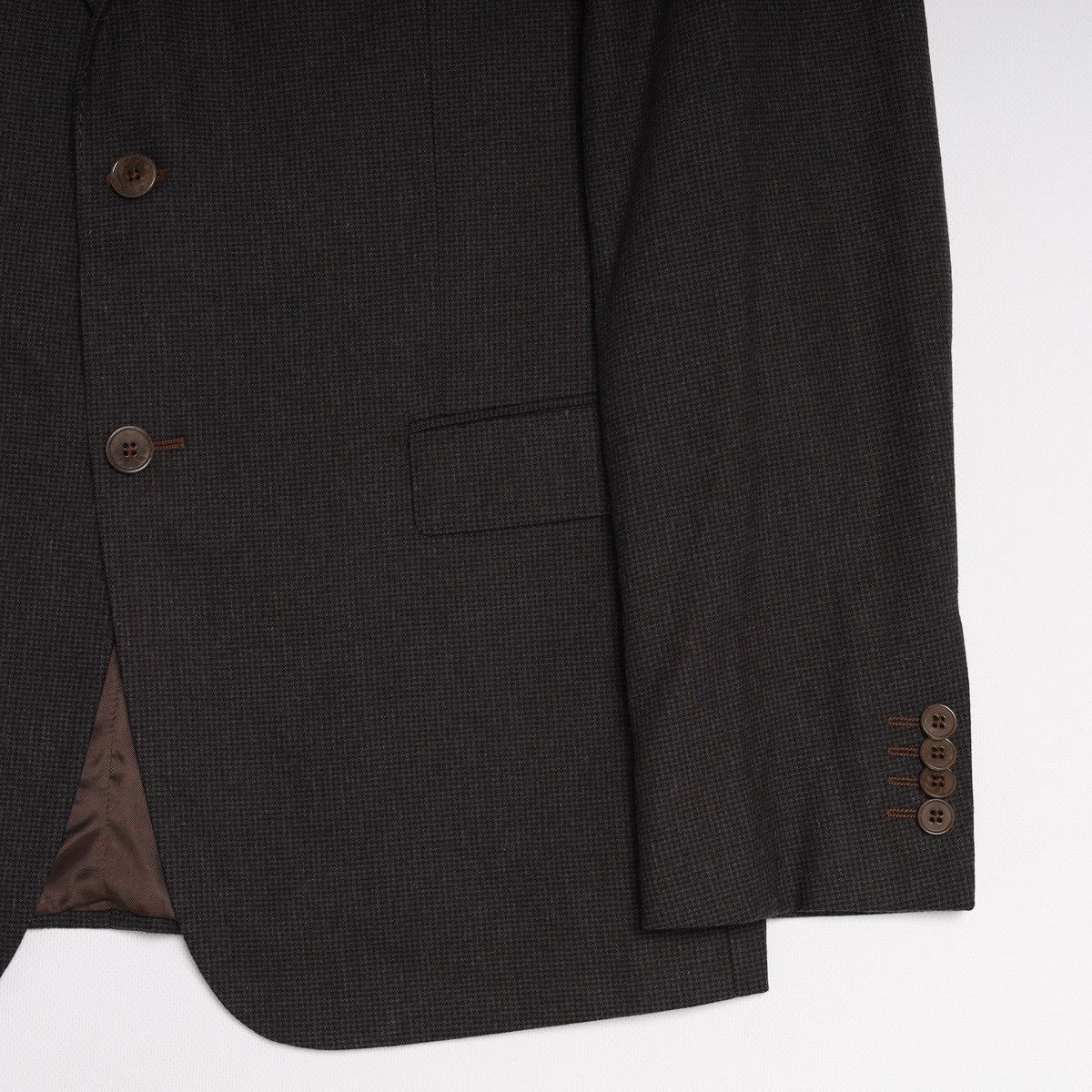 Ermenegildo Zegna Ermenegildo Zegna Brown Abito Suit Wool Cotton Blazer Pants Size 44R - 4 Thumbnail