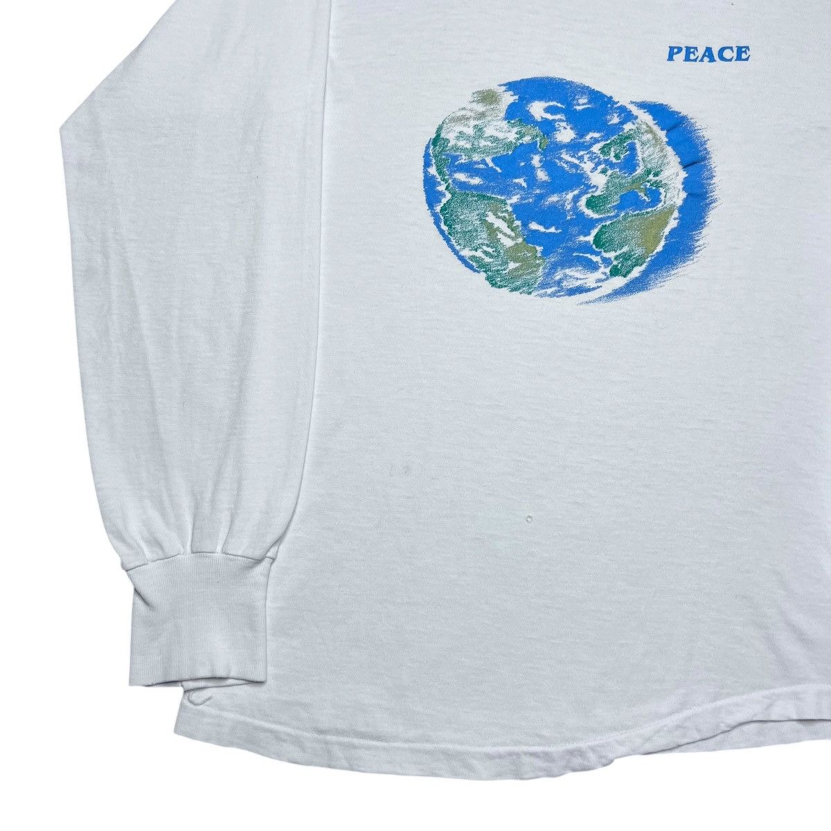 Other Vintage 1980s World Peace Earth Graphic Long Sleeve T-Shirt Size US S / EU 44-46 / 1 - 16 Thumbnail