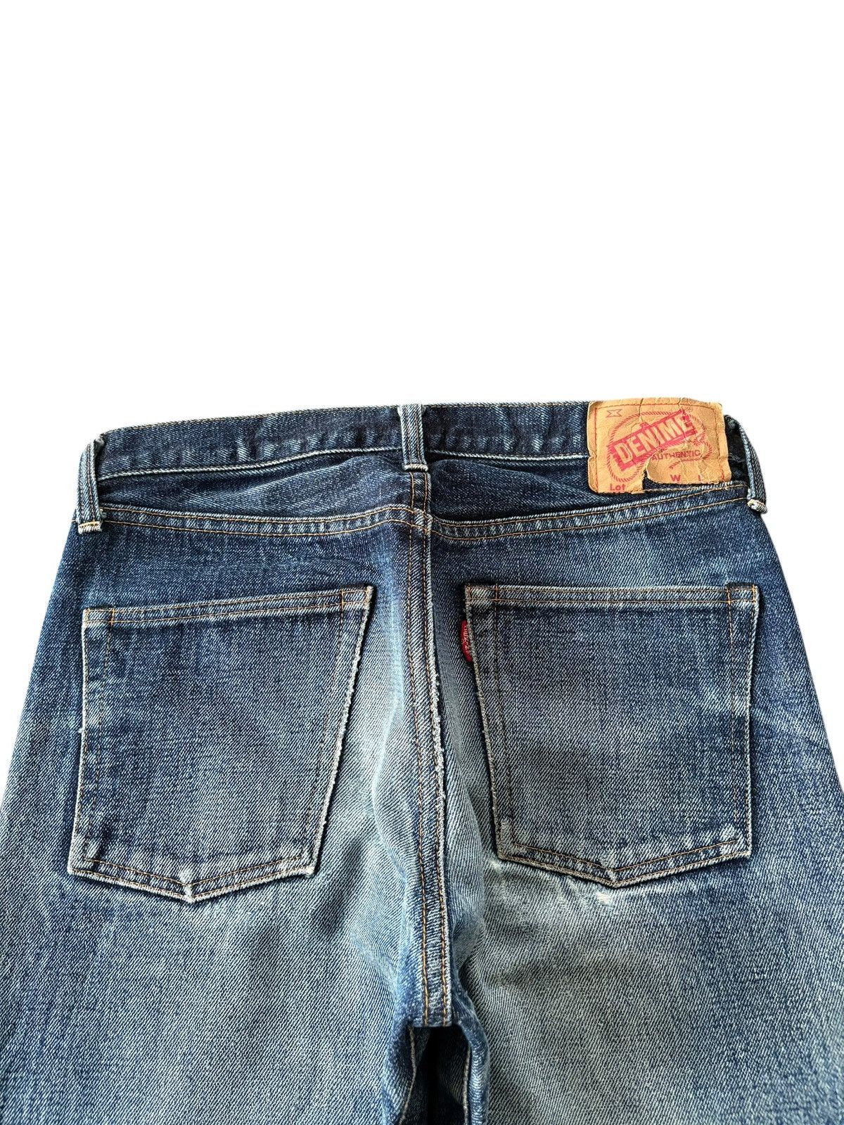 Denime Vintage 90s Denime Selvedge Faded Distress Loose Jeans Size US 30 / EU 46 - 4 Thumbnail