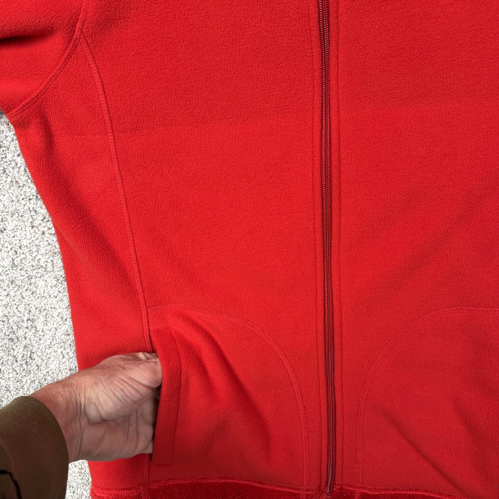 Basic Editions Basic Editions Jacket Women L Red Fleece Full Zip Mock Neck Lined Pockets Outdoor Fall Winter Solid Polyester Casual Womens Size L / US 10 / IT 46 - 5 Thumbnail