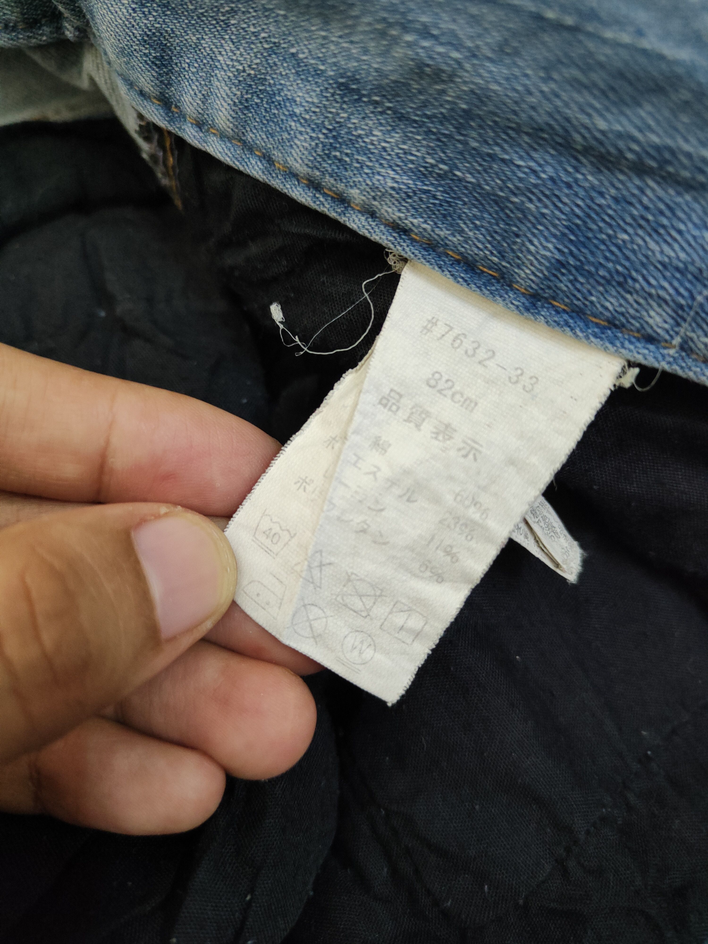Japanese Brand I'z Frontier Blue Distressed Ripped Jeans #W2091 Size US 32 / EU 48 - 17 Thumbnail