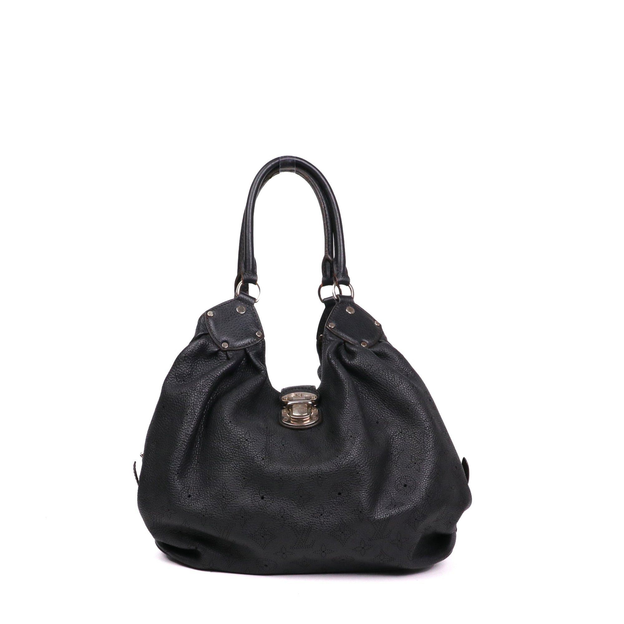 Louis Vuitton LOUIS VUITTON - Mahina Louis Vuitton shoulder bag in black grained leather Size ONE SIZE - 1 Thumbnail