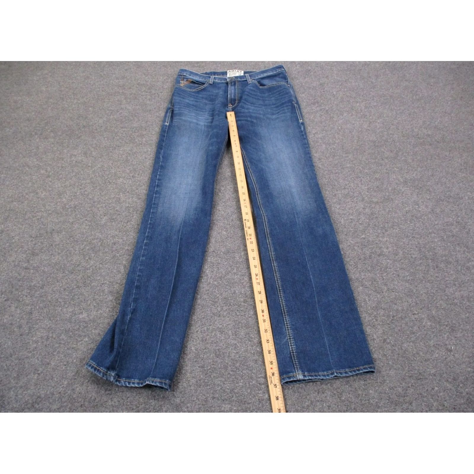 Ariat Ariat Jeans Mens 34 X 38 Blue Denim M4 Relaxed Bootcut Work Country Casual Pair Jeans Mens Regular Size US 32 / EU 48 - 3 Thumbnail