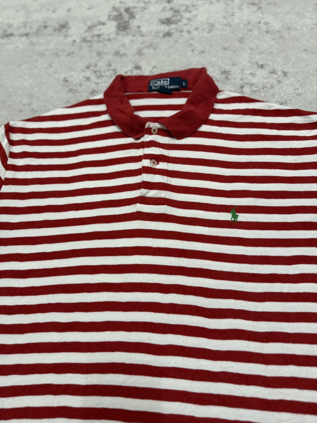 Polo Ralph Lauren Polo by Ralph Lauren Strip Collar Polo Tshirt Size US XL / EU 56 / 4 - 3 Thumbnail