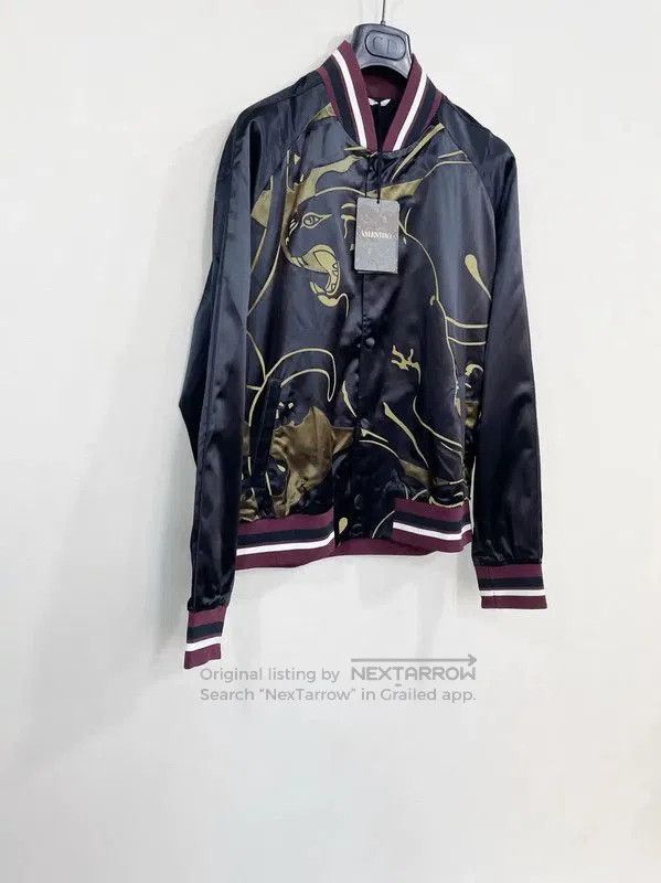 Valentino Valentino Men's Blue Patterned Bomber Jacket . Size US M / EU 48-50 / 2 - 3 Thumbnail