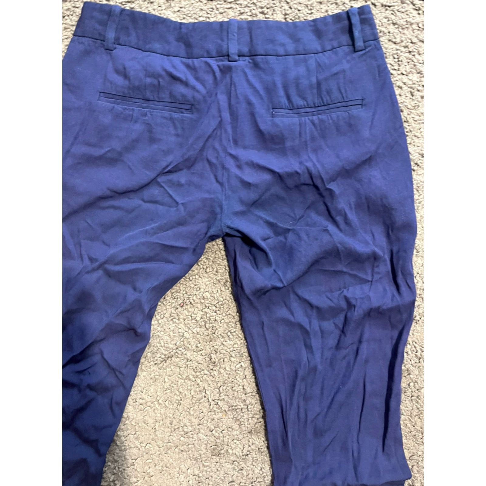 Theory Theory Capris Pants Women Sz 4 Blue Viscose Zipper Pockets Inseam 23" Regular Rise 8.5-10.5" Jersey Casual Business Women Size 27" / US 4 / IT 40 - 4 Thumbnail