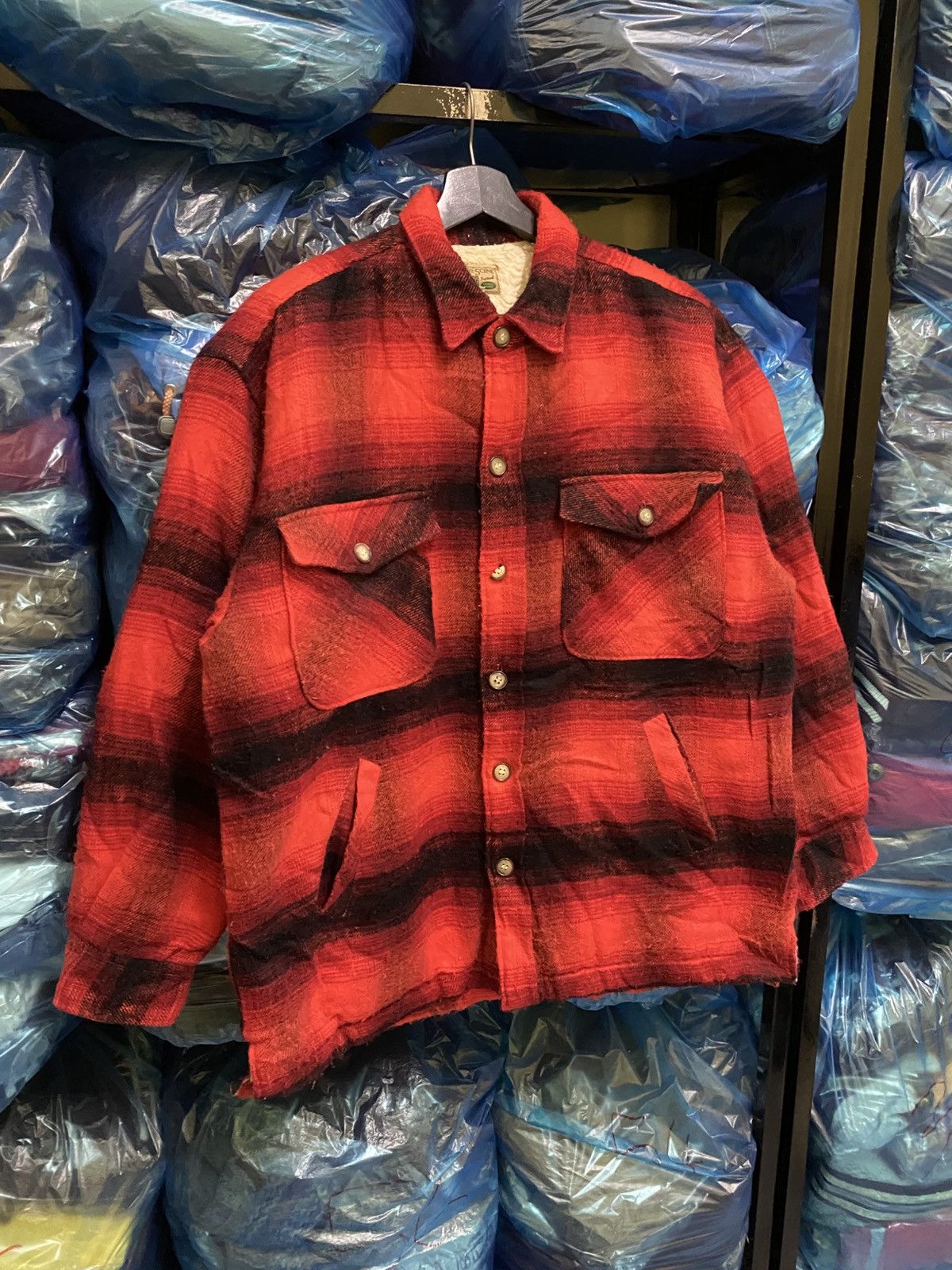 Vintage Active Scene Outdoor Plaid Wool Jacket Sherpa Lined Size US M / EU 48-50 / 2 - 5 Thumbnail